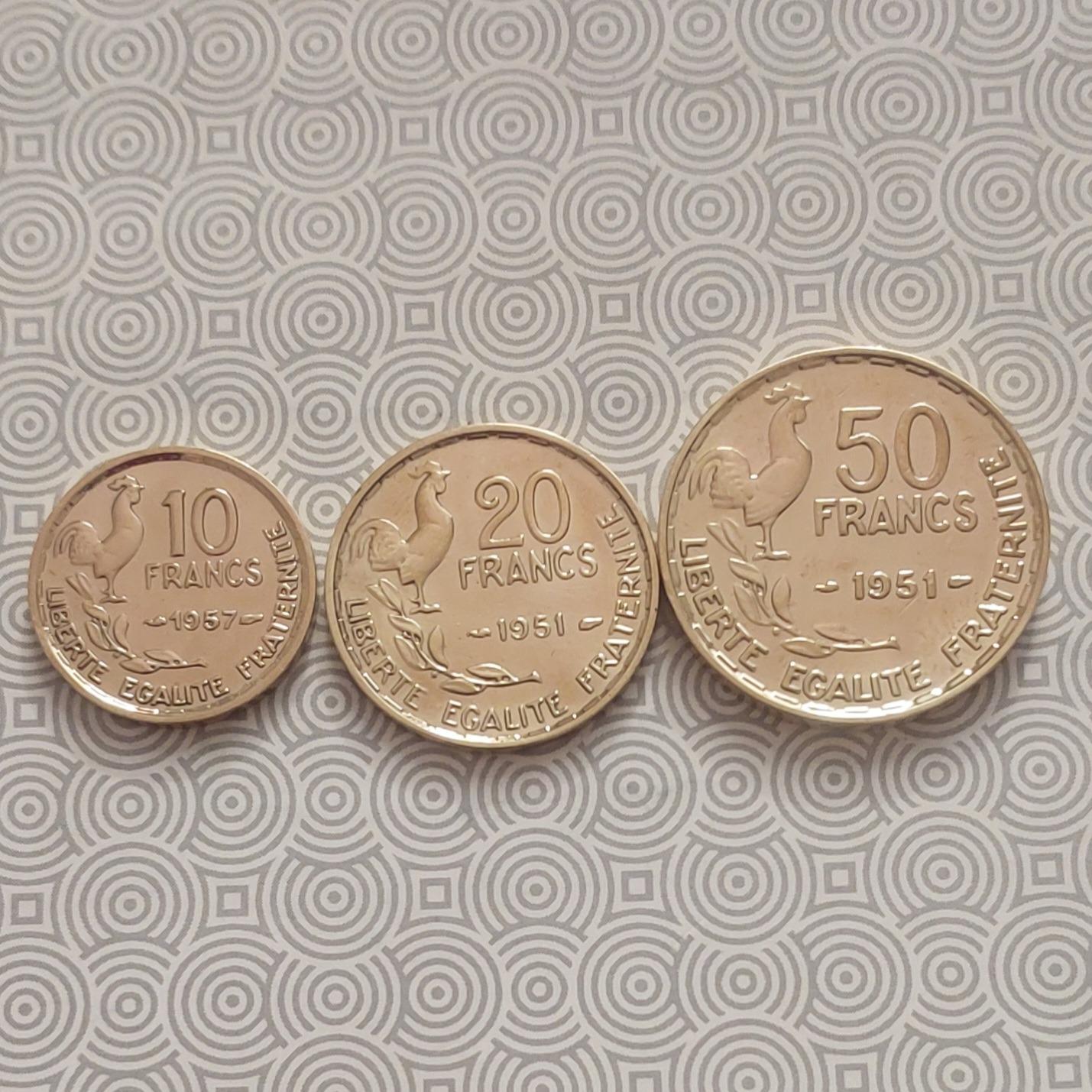 سری کامل سکه های خروس فرانسه (هدیه)