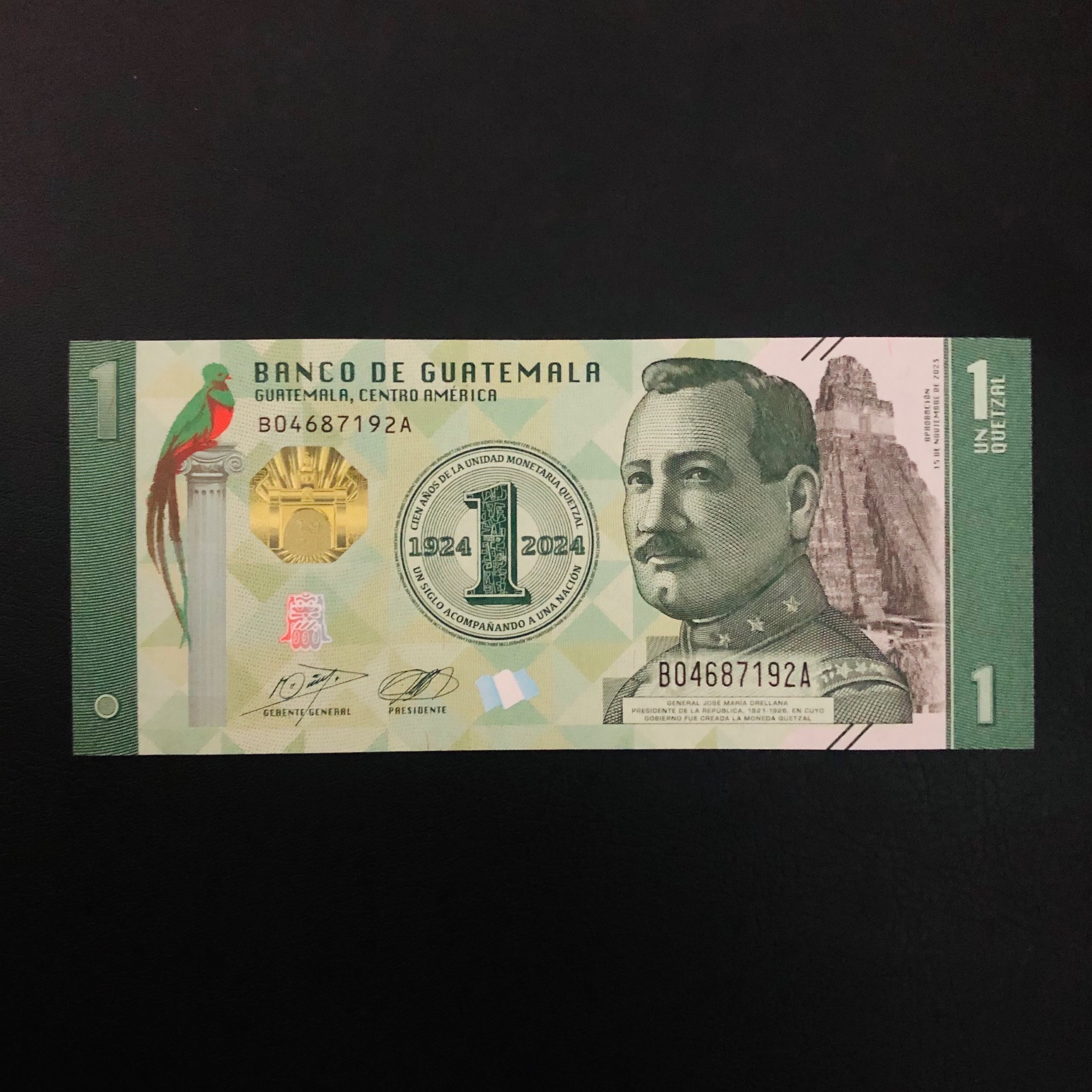 اسکناس تک بانکی 1 کوتزال گواتمالا شماره متفاوت