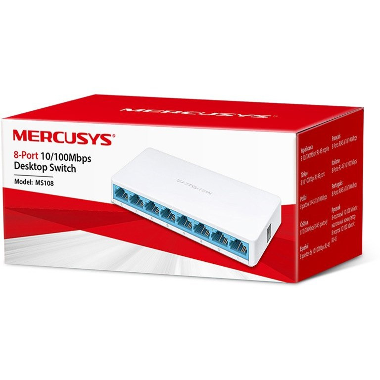 سوئیچ دسکتاپ8پورت 10/100Mbps مرکوسیس مدل MS108