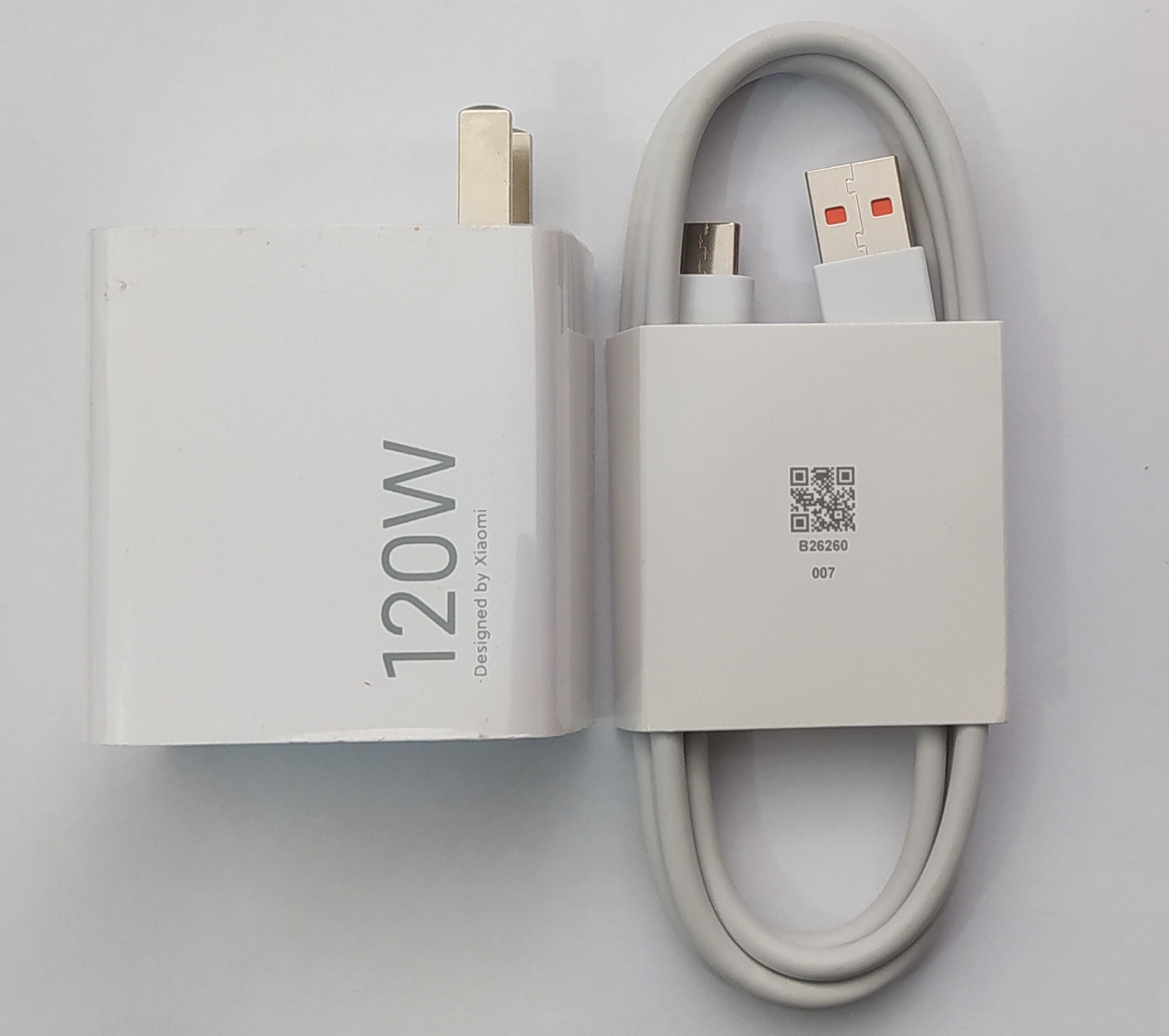 شارژر شیائومی سرکارتنی 120 وات به همراه کابل