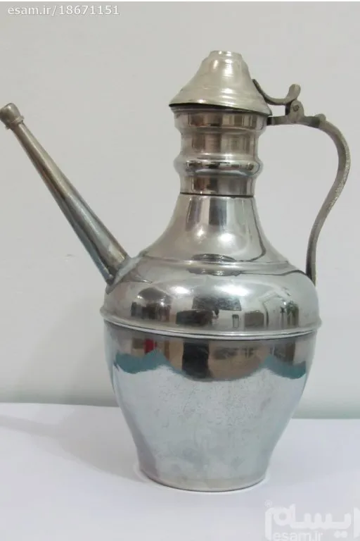 آفتابه وضو برنجی روکش کروم