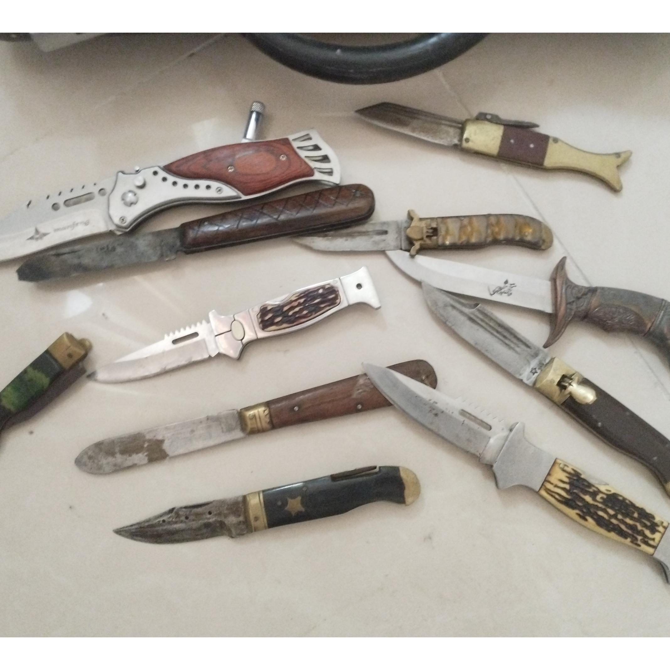 انواع چاقو ضامن دار قدیمی کلکسیونی