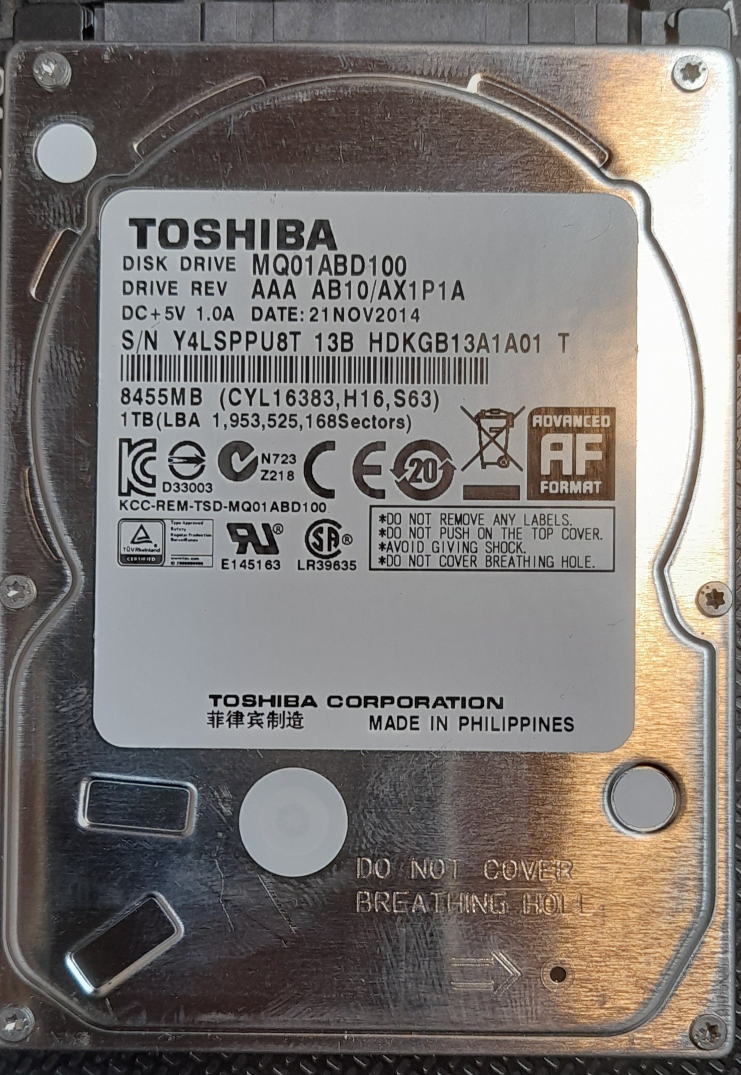 هارد 1 ترا توشیبا