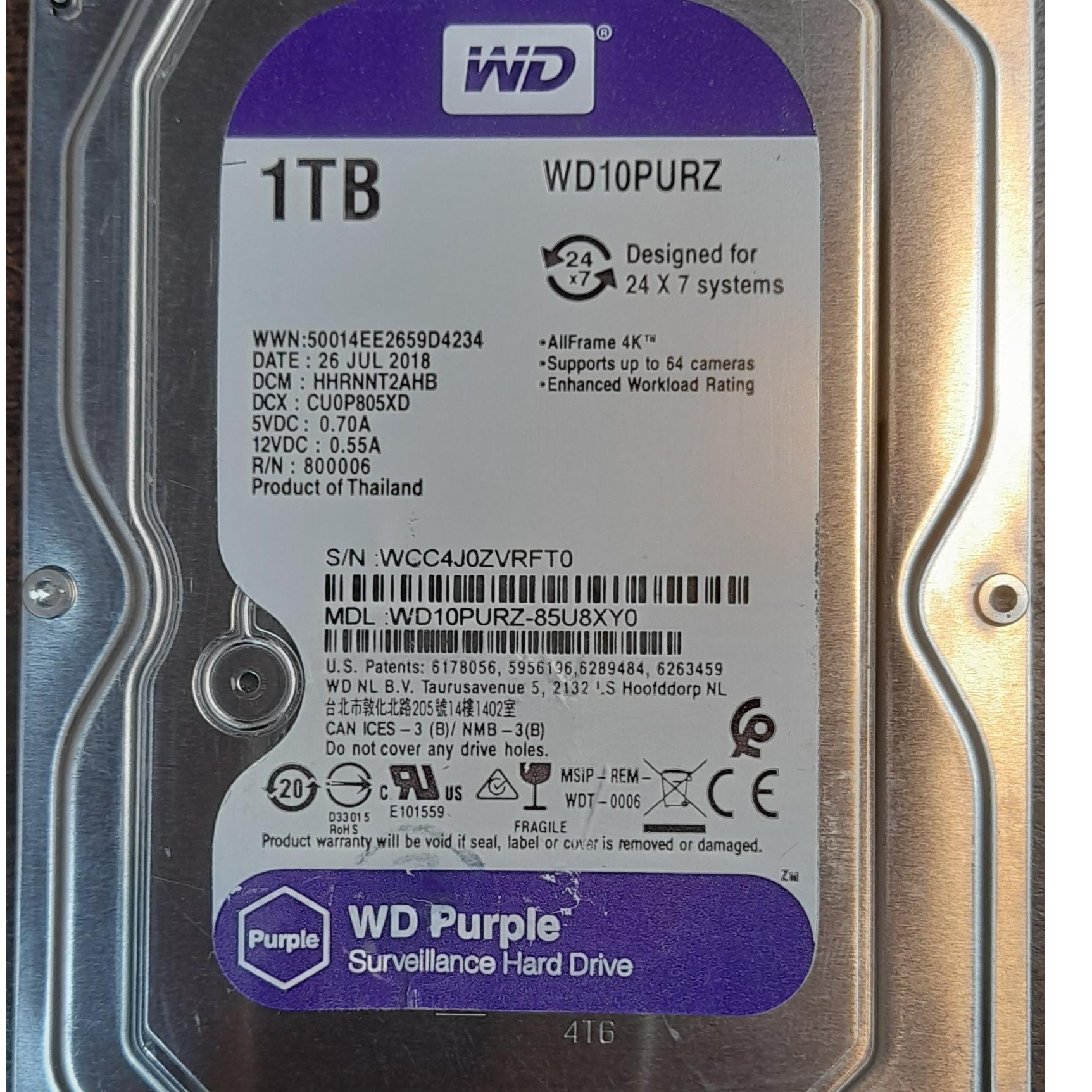 هارد 1ترا بنفش کامپیوتر