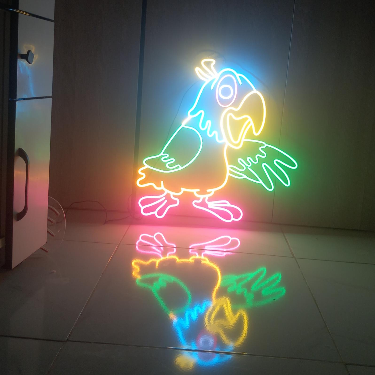 دو عدد تابلو نئون پلکسی پرنده