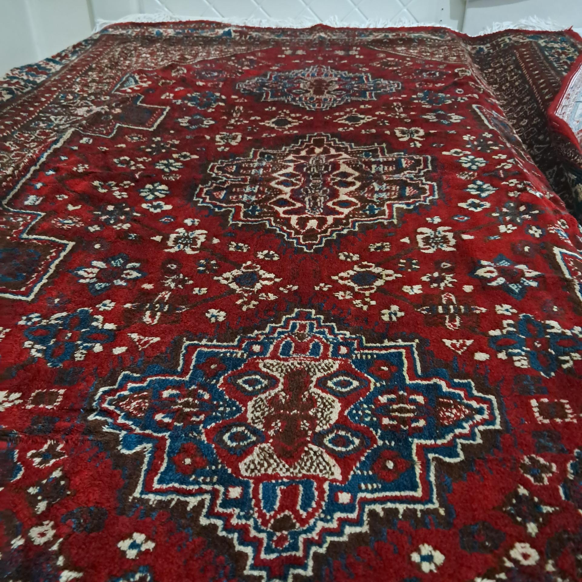 قالیچه ابریشمی کمیاب قدیمی زیبا