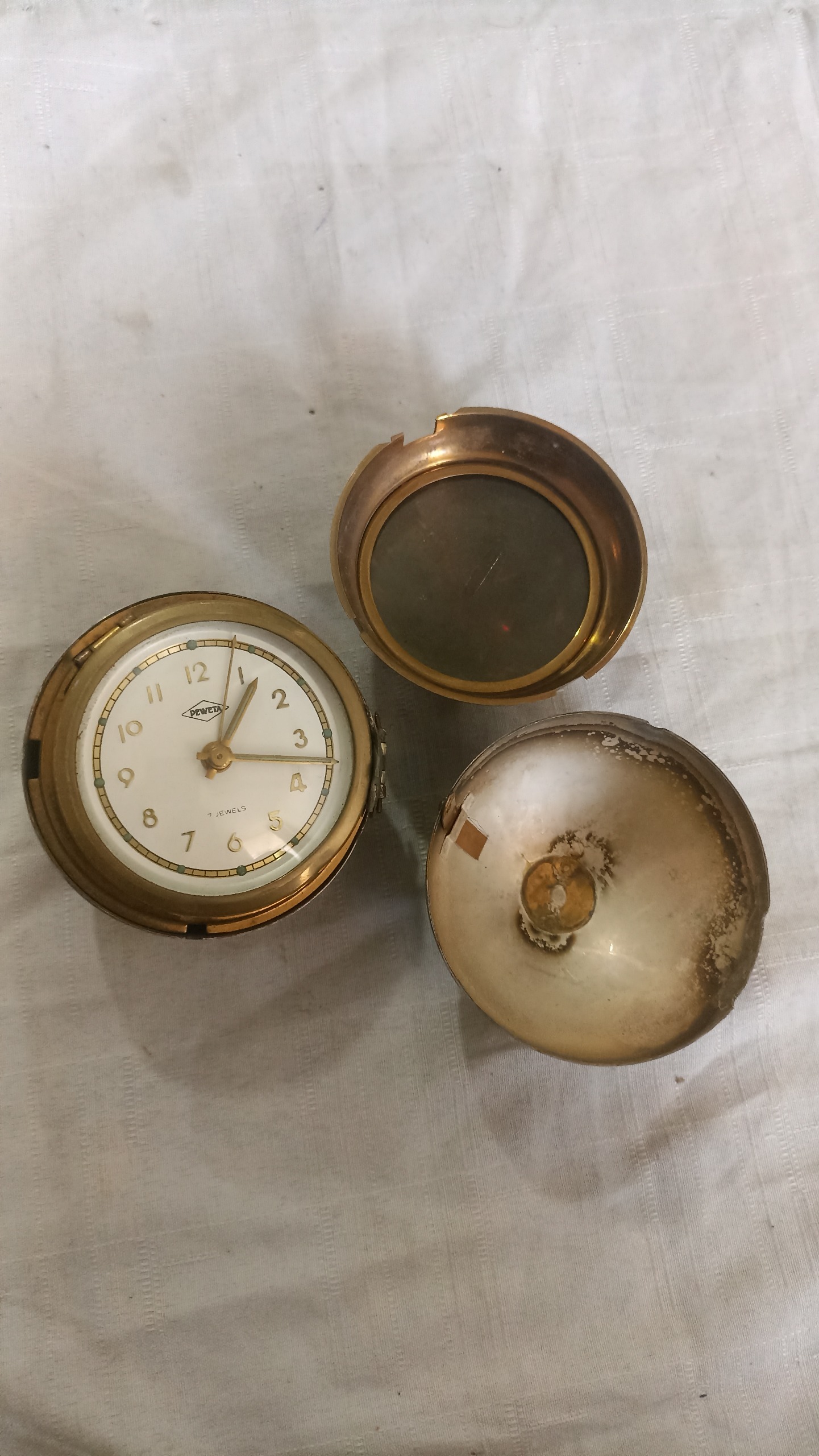 ساعت رومیزی کروی قدیمی کوکی ژاپنی