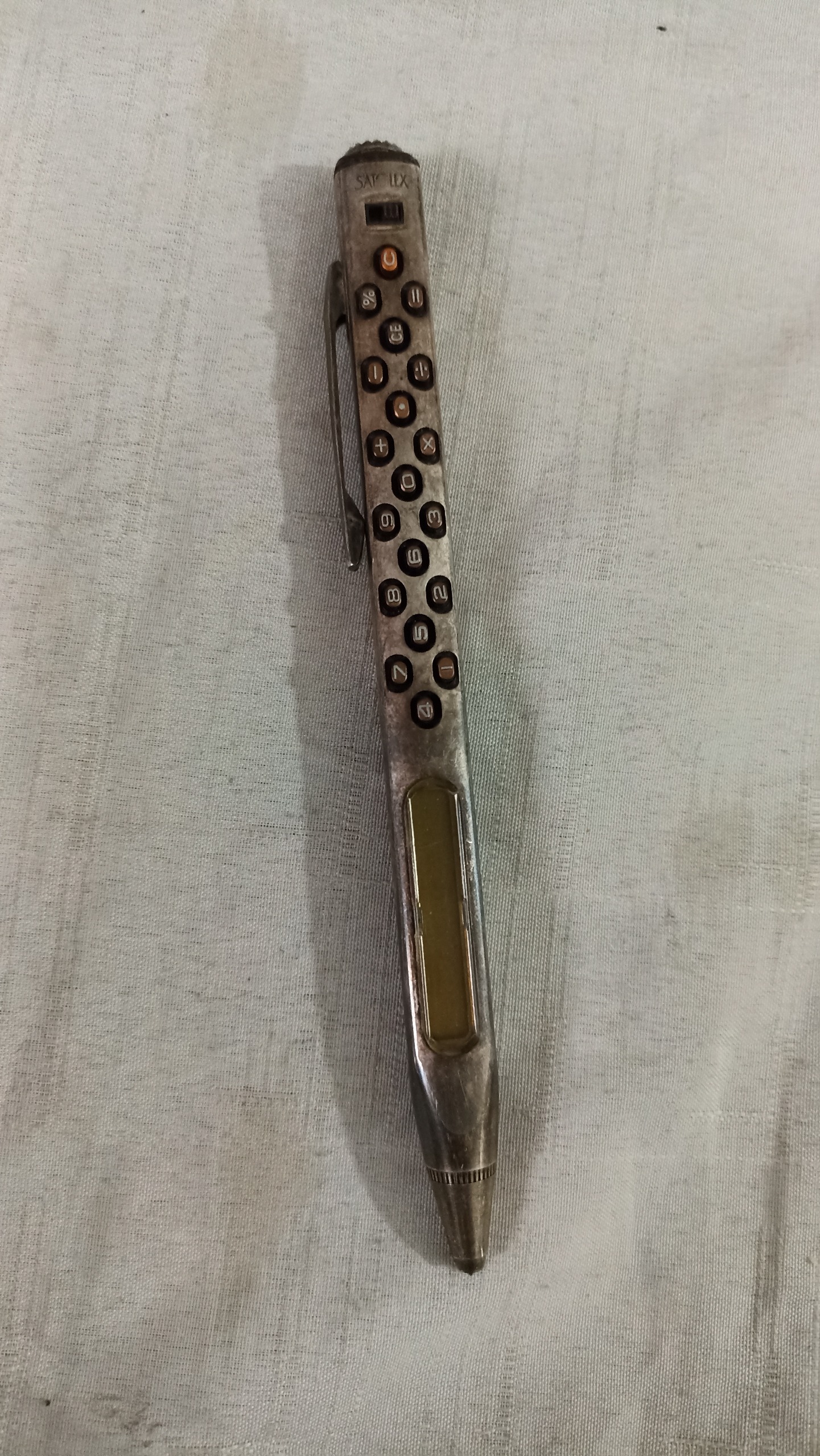 خودکار ماشین حساب دار ژاپنی قدیمی روکش نقره