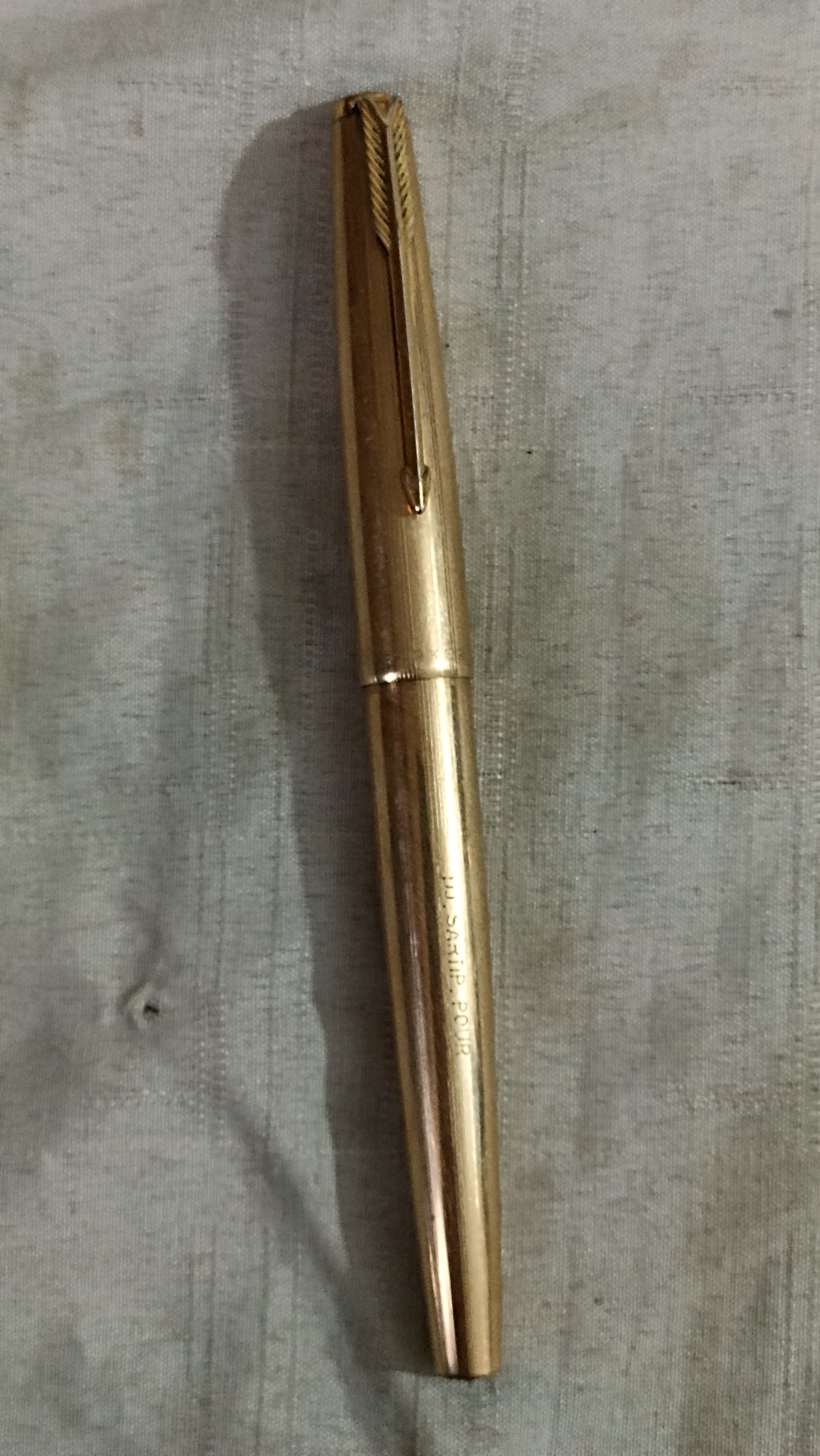 خودنویس پارکر نوک طلا آمریکایی قدیمی