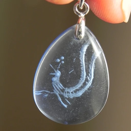 گردنبند یاقوت لعل آبی سنتتیک حکاکی دست پرنده