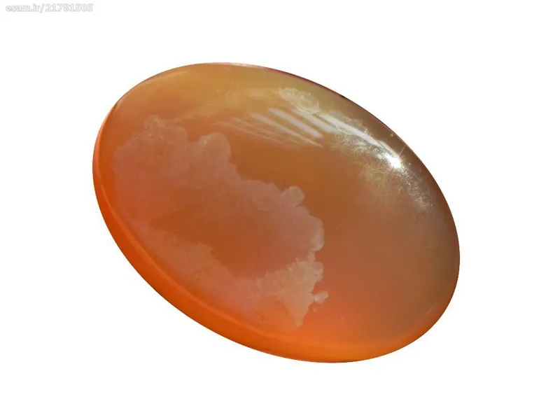 نگین درشت عقیق زرد عسلی معدنی بسیار زیبا کد2