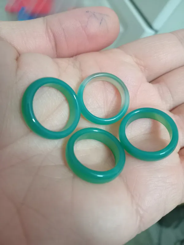 حلقه عقیق سبز سایز8 یا 57