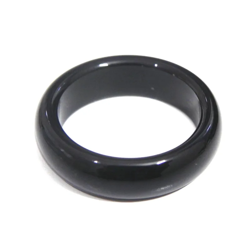 حلقه سنگی عقیق سیاه اونیکس اصل انگشتر سایز7 یا 54