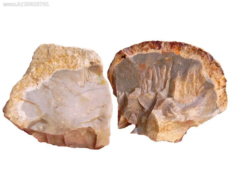 دو عدد عقیق و جاسپر سیاه و خاکستری کد22 - j3