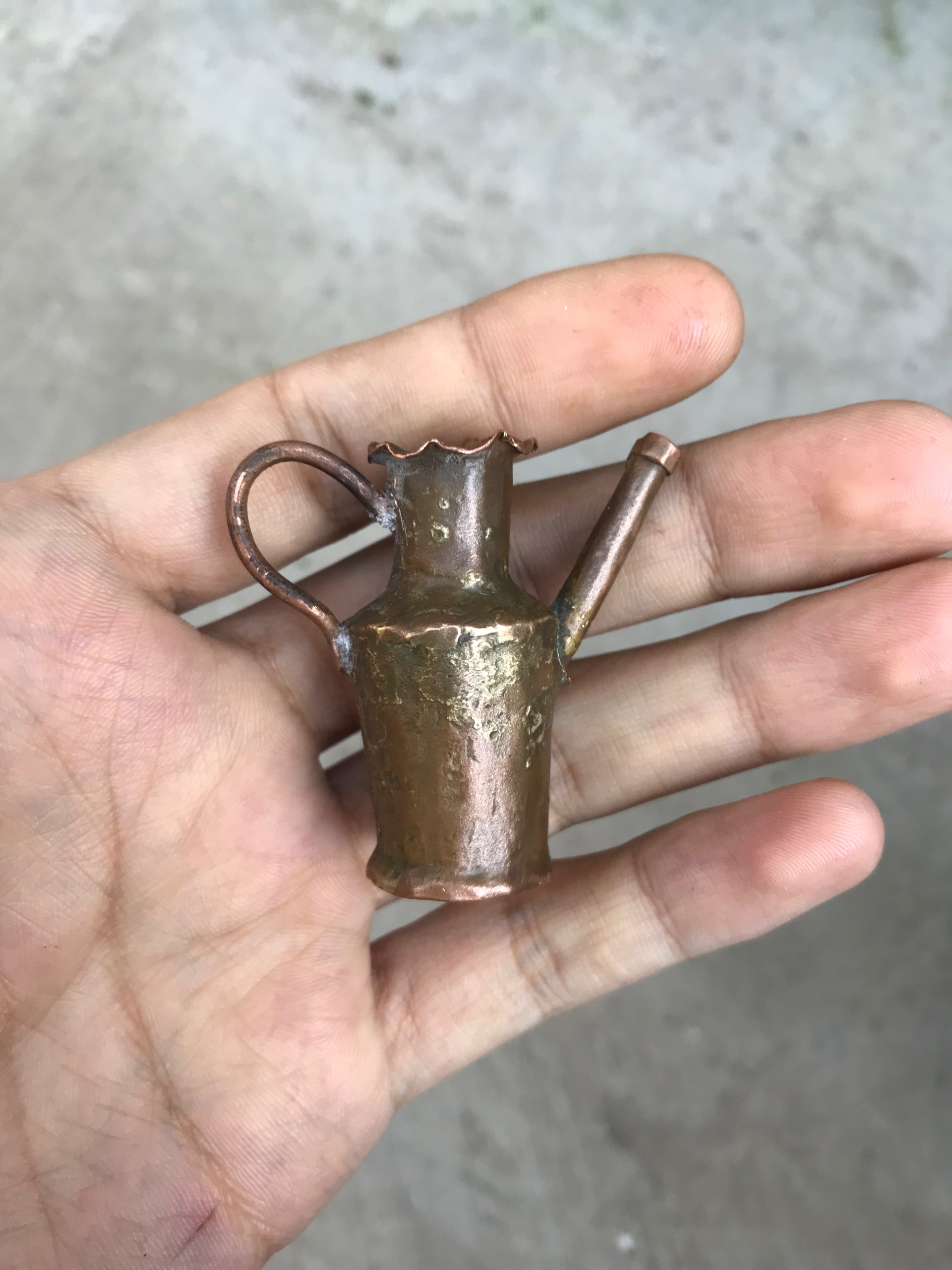 آفتابه مسی مینیاتوری قدیمی