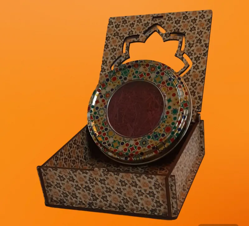 زعفران قائنات 1مثقالی جعبه منبت(ارسال رایگان)