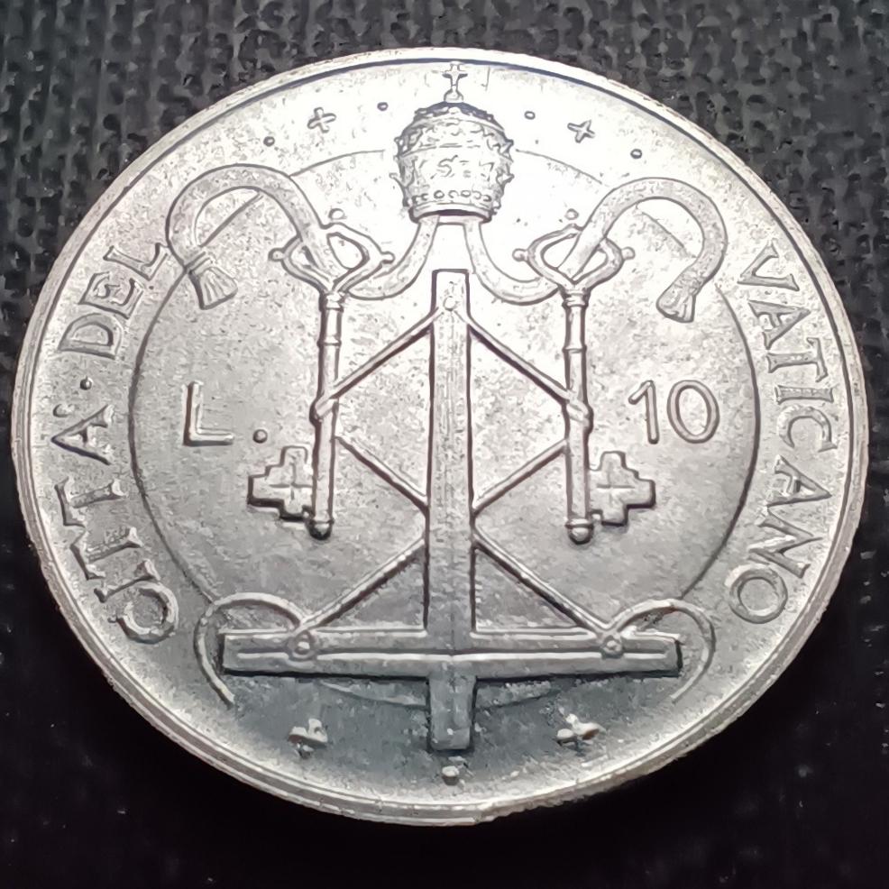 سکه 10 لیر واتیکان سال 1967