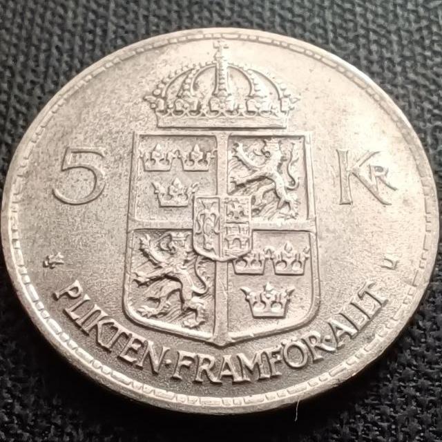 سکه 5 کرونور سوئد سال 1972