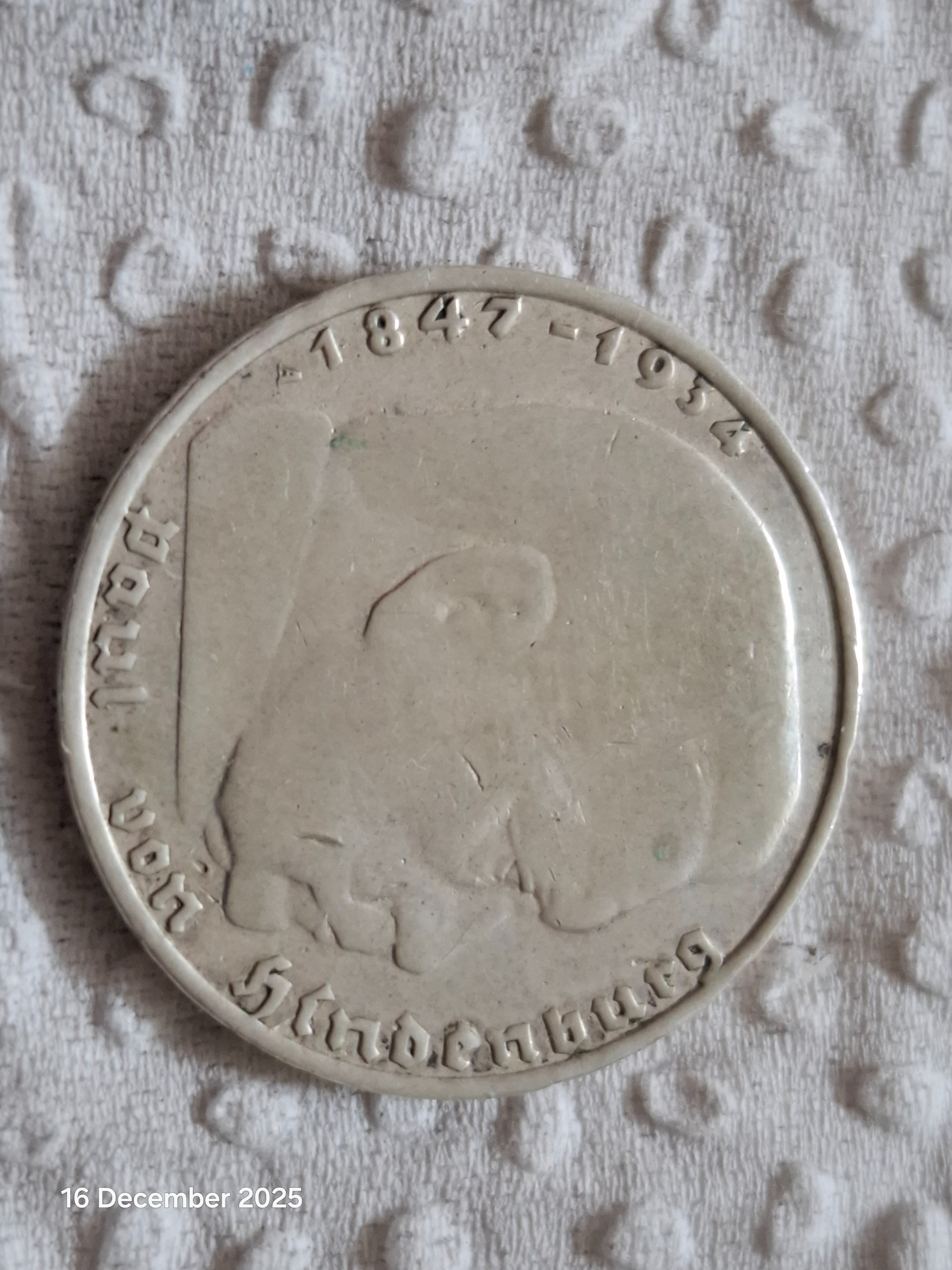 سکه نقره 2 فرانک آلمان نازی 1937