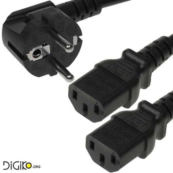 کابل پاور برق دو خروجی وصل کردن 2 دستگاه با یک برق