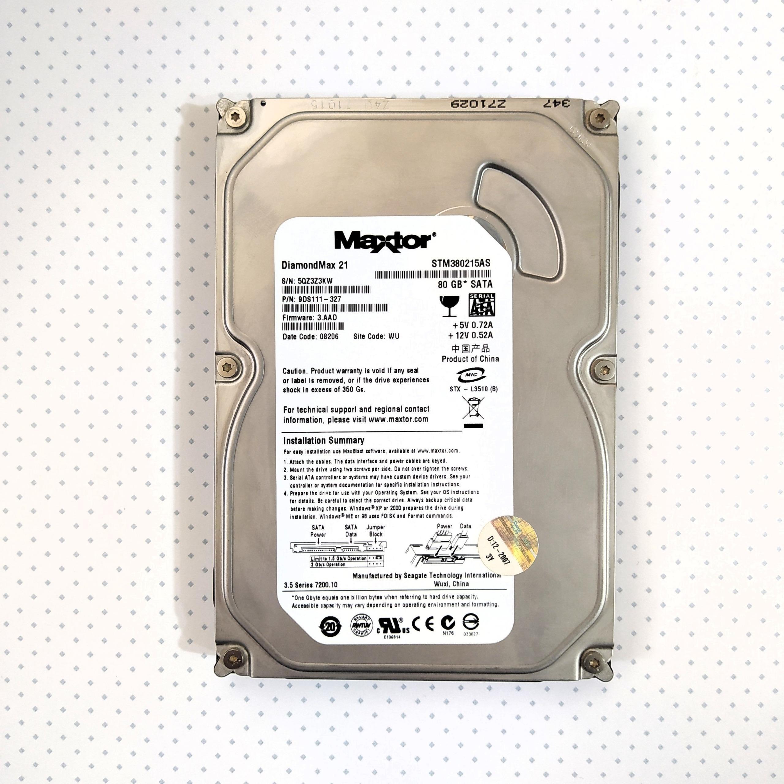 هارد کامپیوتر 80 گیگابایت اصلی