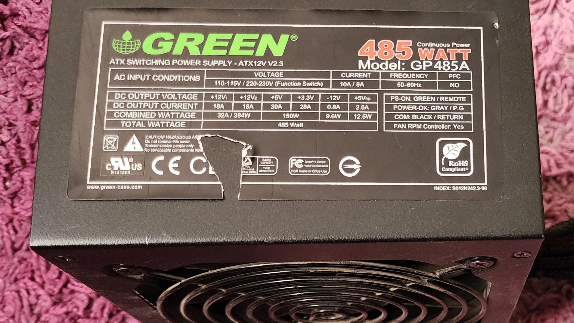 پاور 485 وات گرین green gp485a