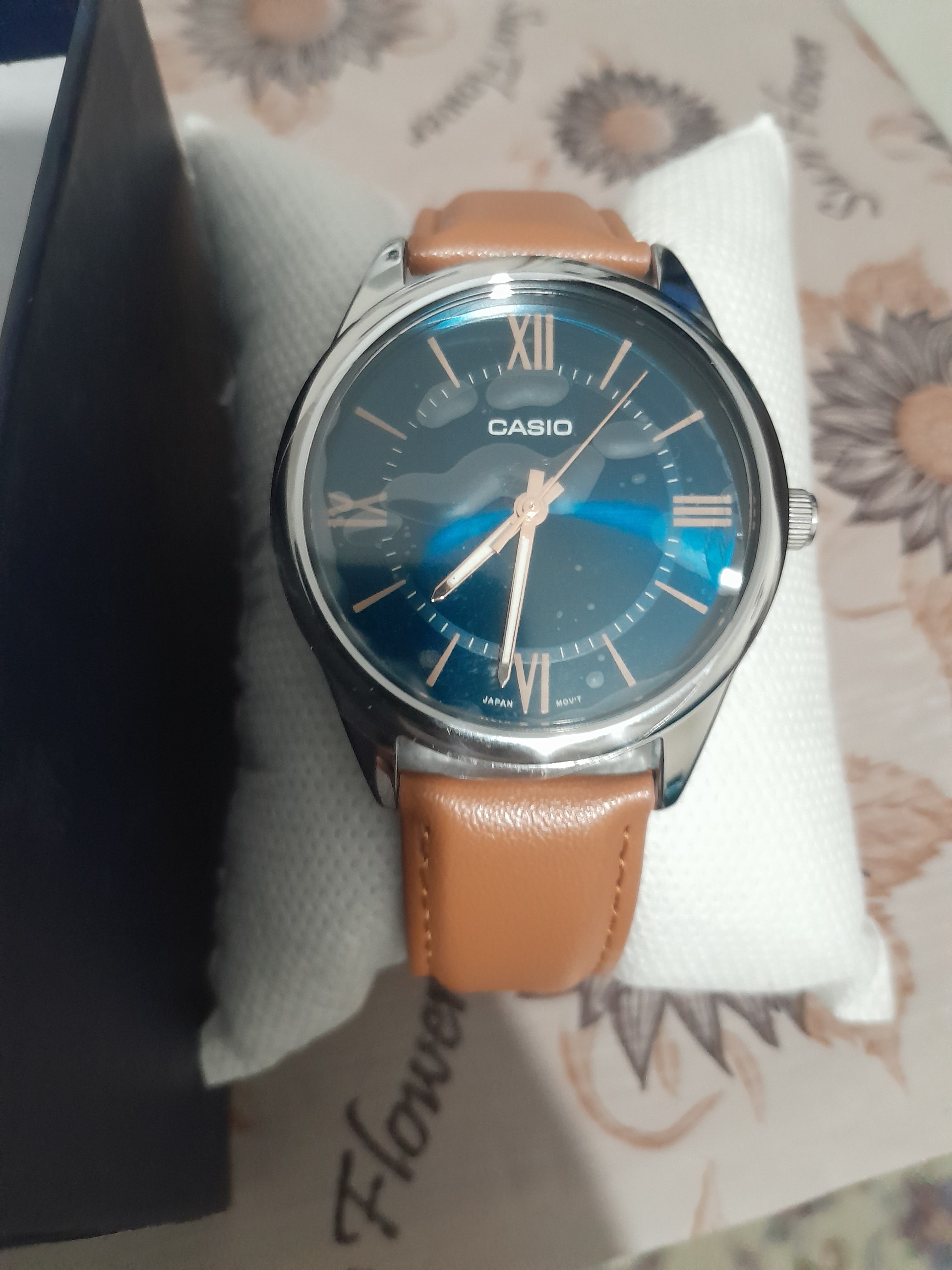 ساعت کاسیو سورمه ای با گارانتی