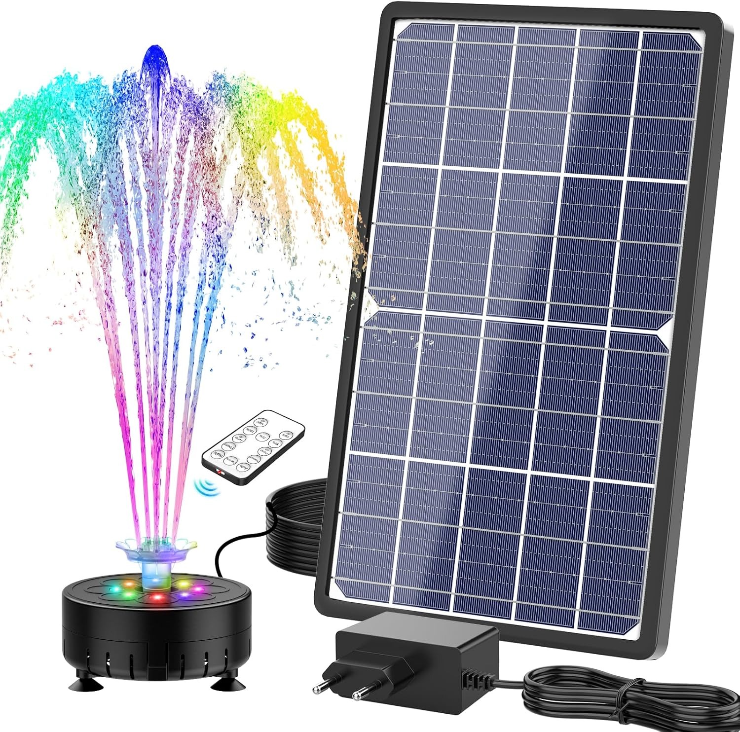 فواره ابنمای LED خورشیدی و برق مستقیم