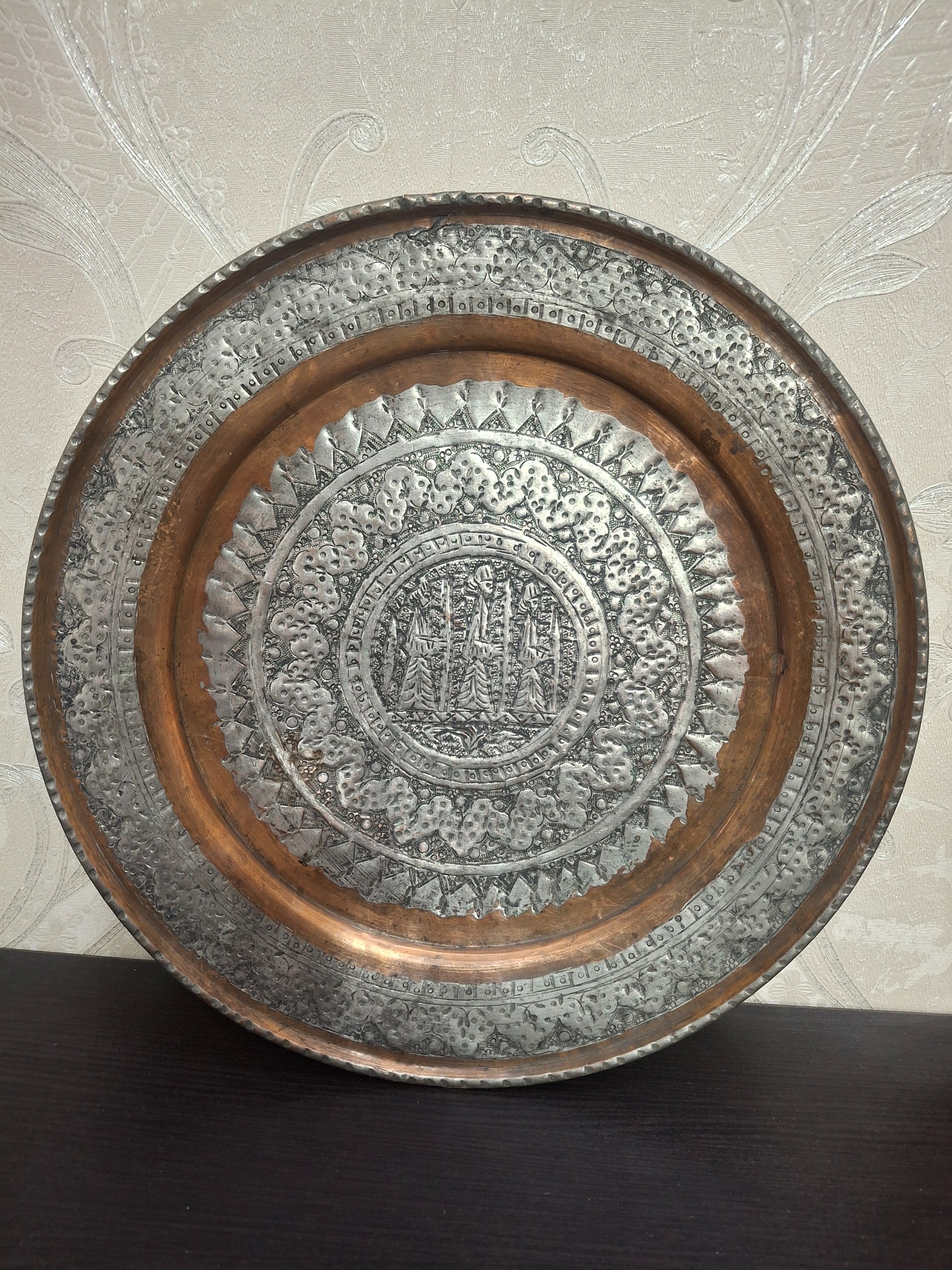 دیوارکوب کوب مسی غرق قلم  کلا قدیمی