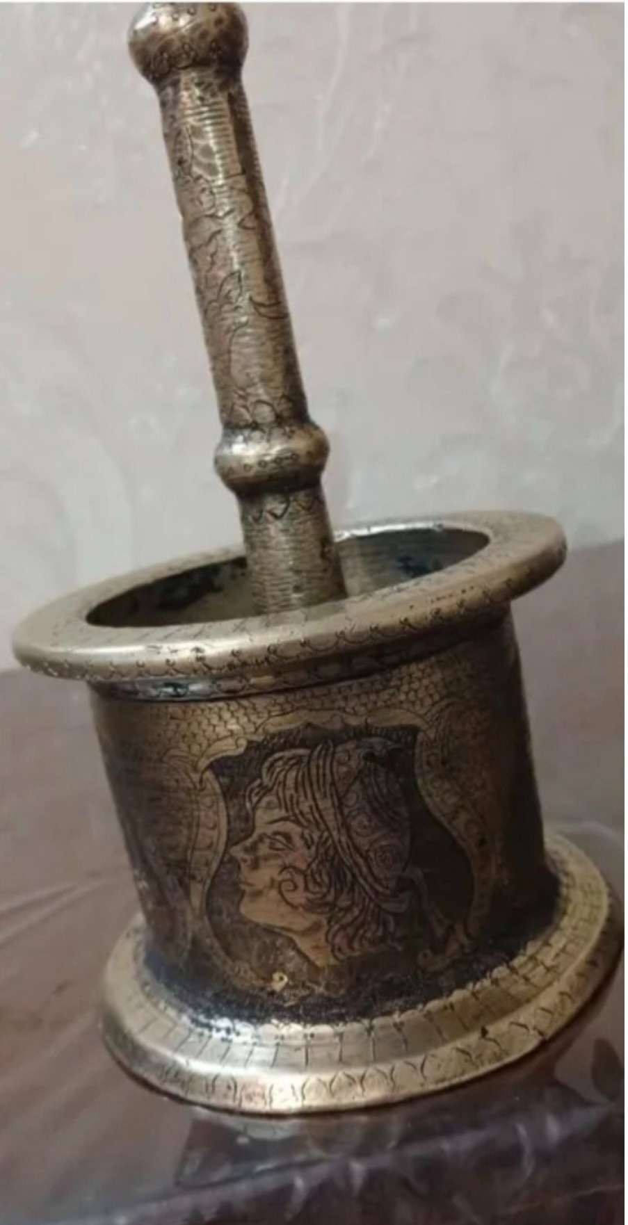 هاونگ قدیمی کلا قلم کاره دست کلکسیونی