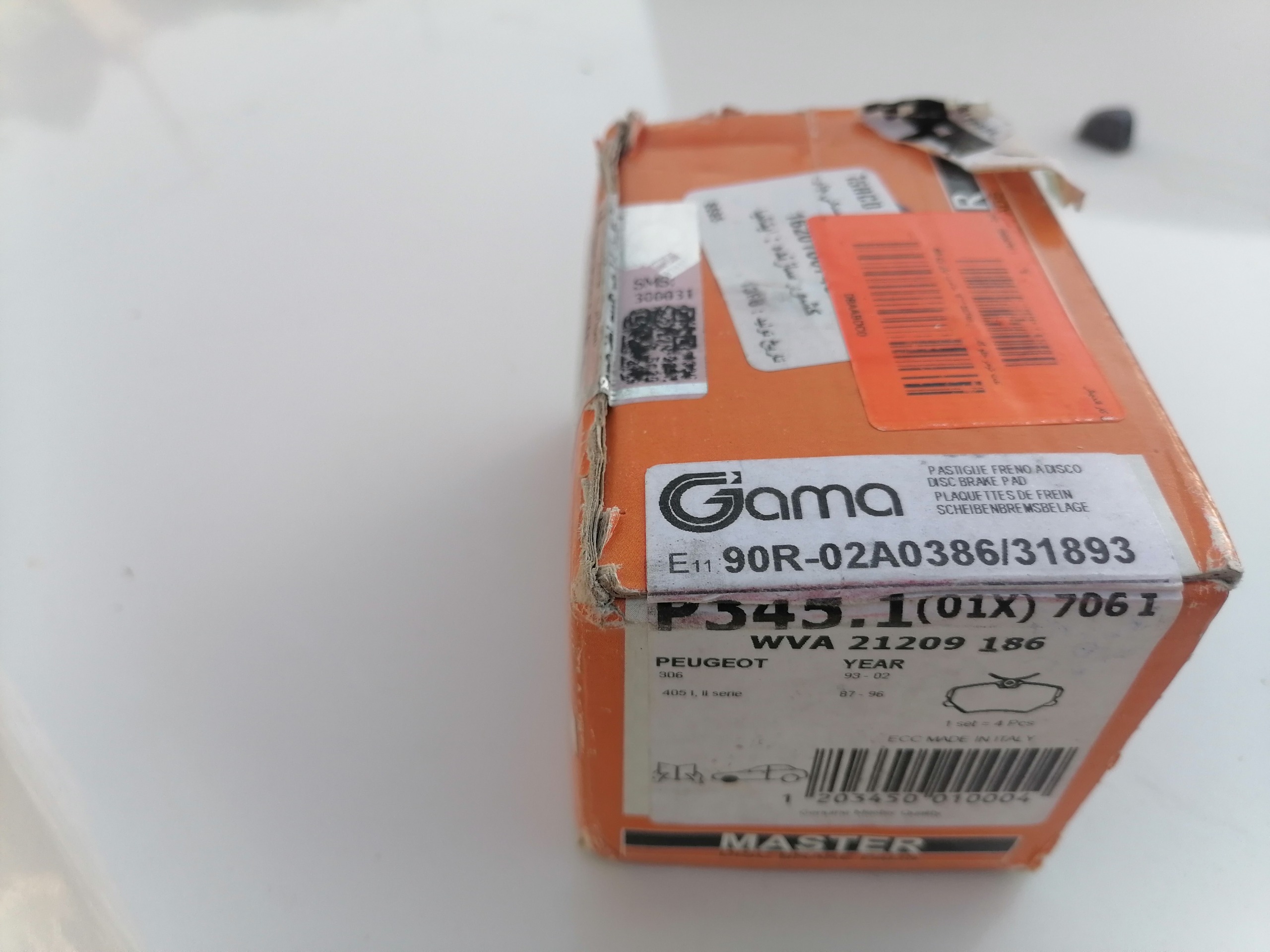 فروش فوق العاده لنت ترمز گاما ایتالیا برای405