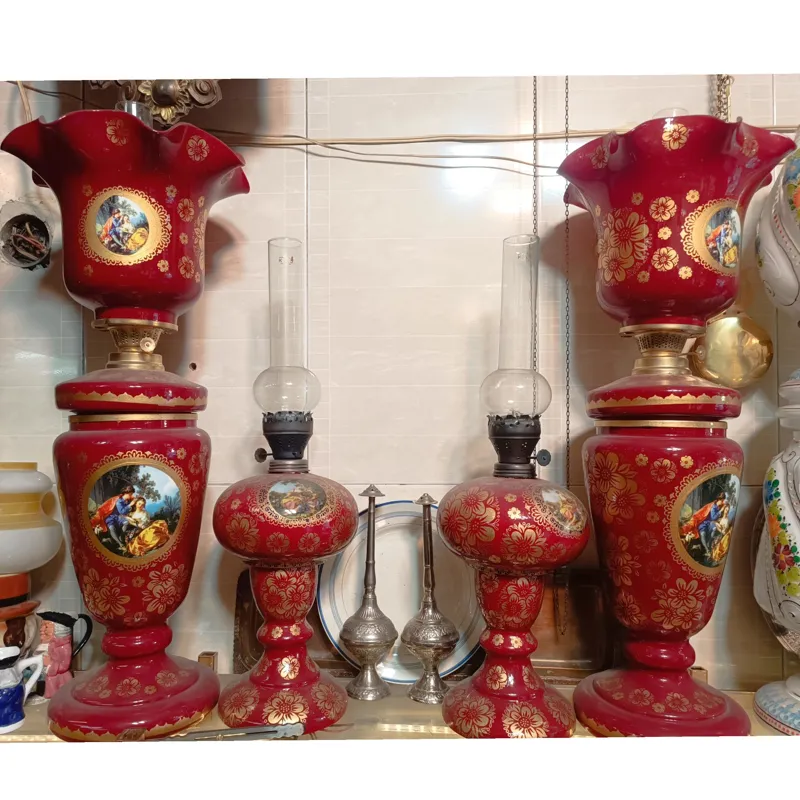 ست چراغ کریمخانی رنگ قرمز