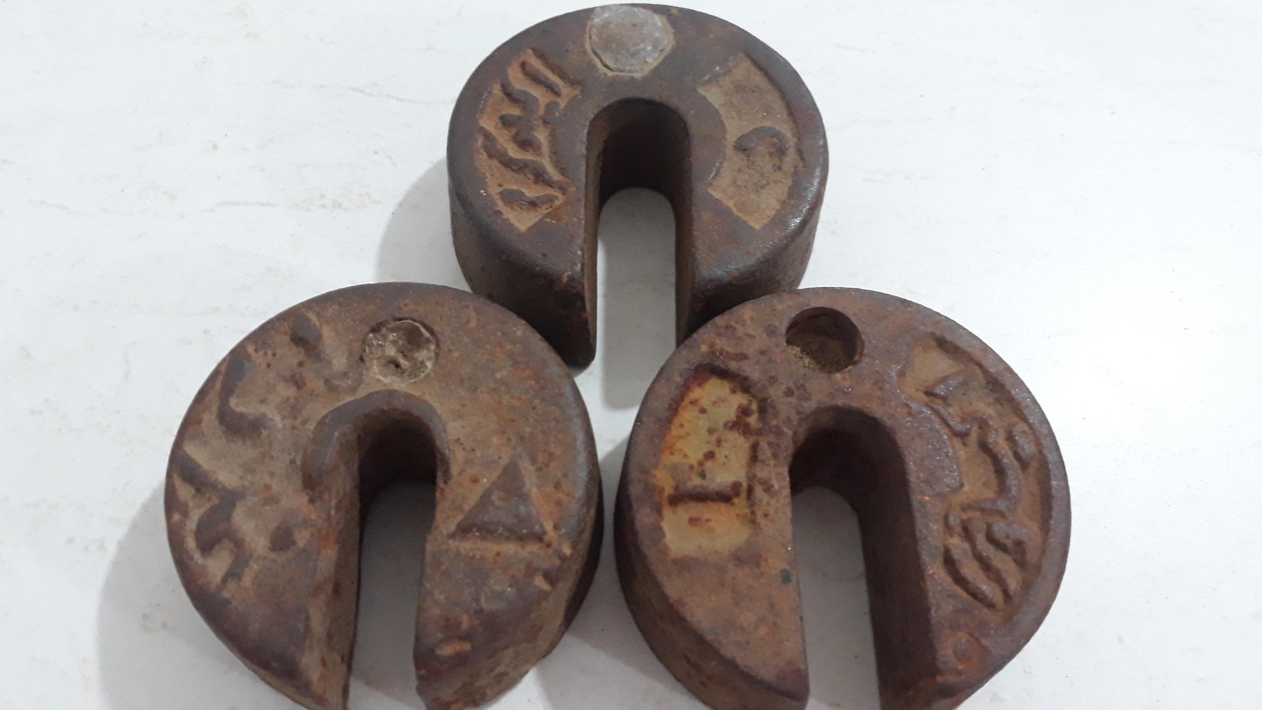 3 عدد وزنه ترازو 1کیلویی با هم(3کیلو)