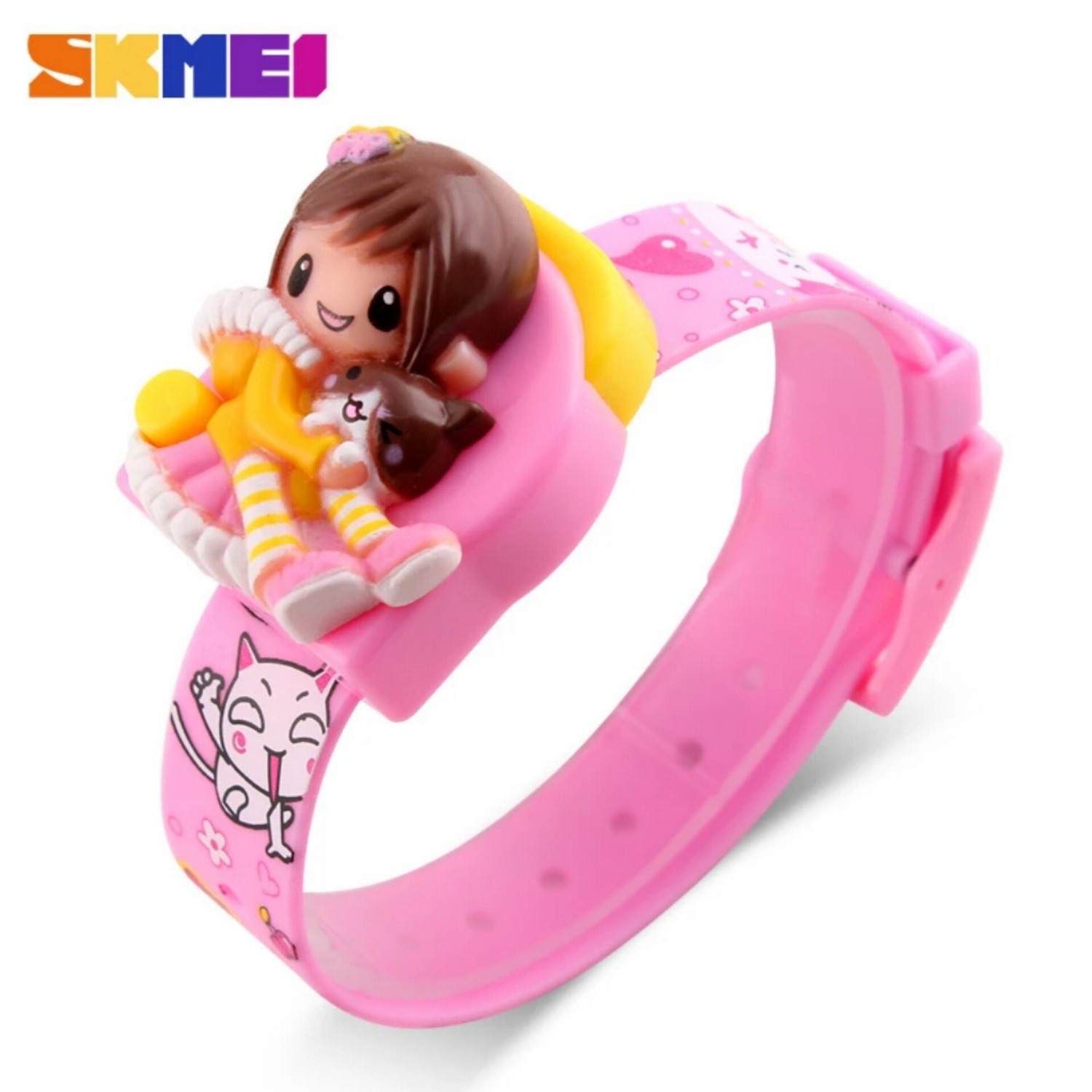 ساعت مچی دیجیتال بچگانه SKMEI دخترانه عروسکی
