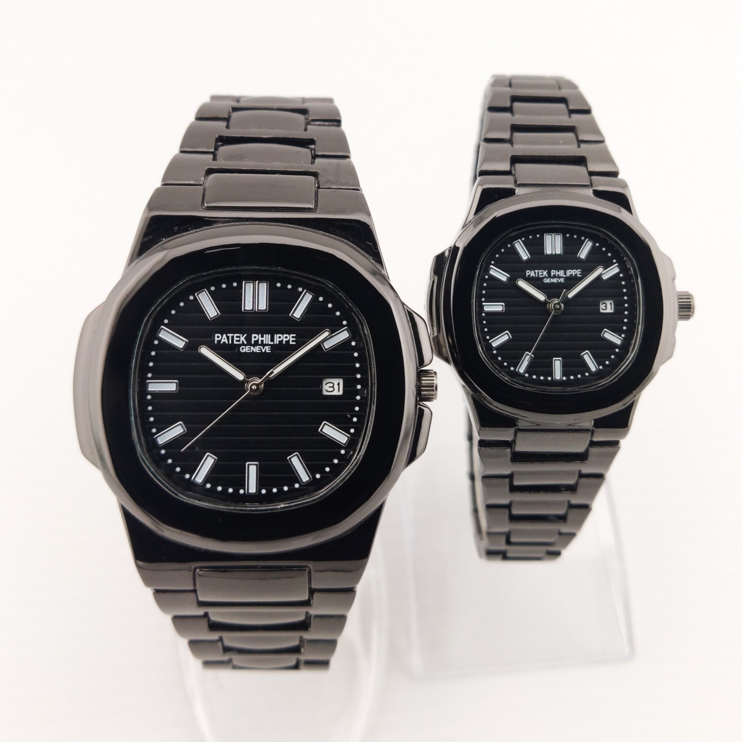 ست ساعت زنانه مردانه PATEK PHILIPPE تقویمدار ضدآب