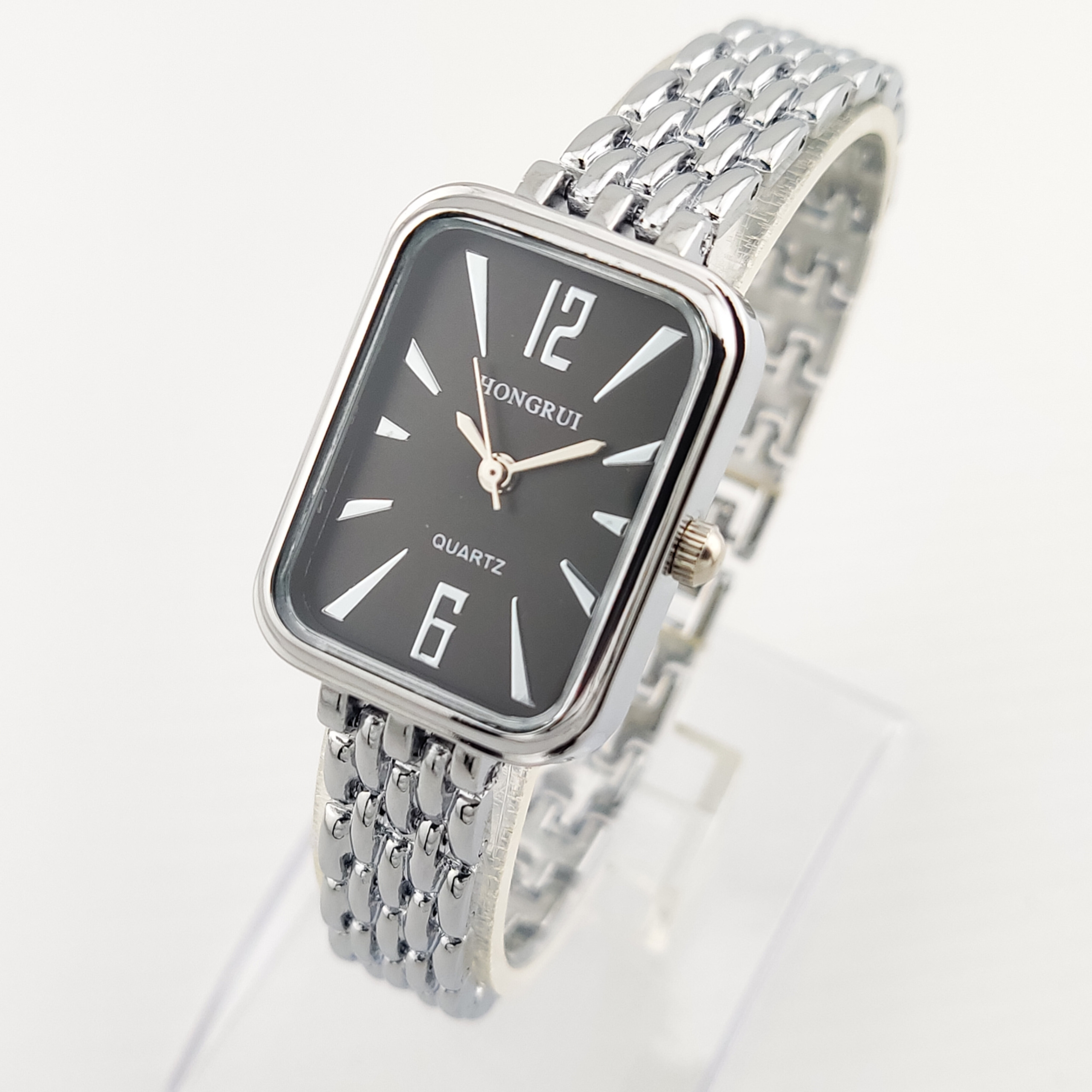 ساعت زنانه استیل دستبندی نقره ای ضدآب