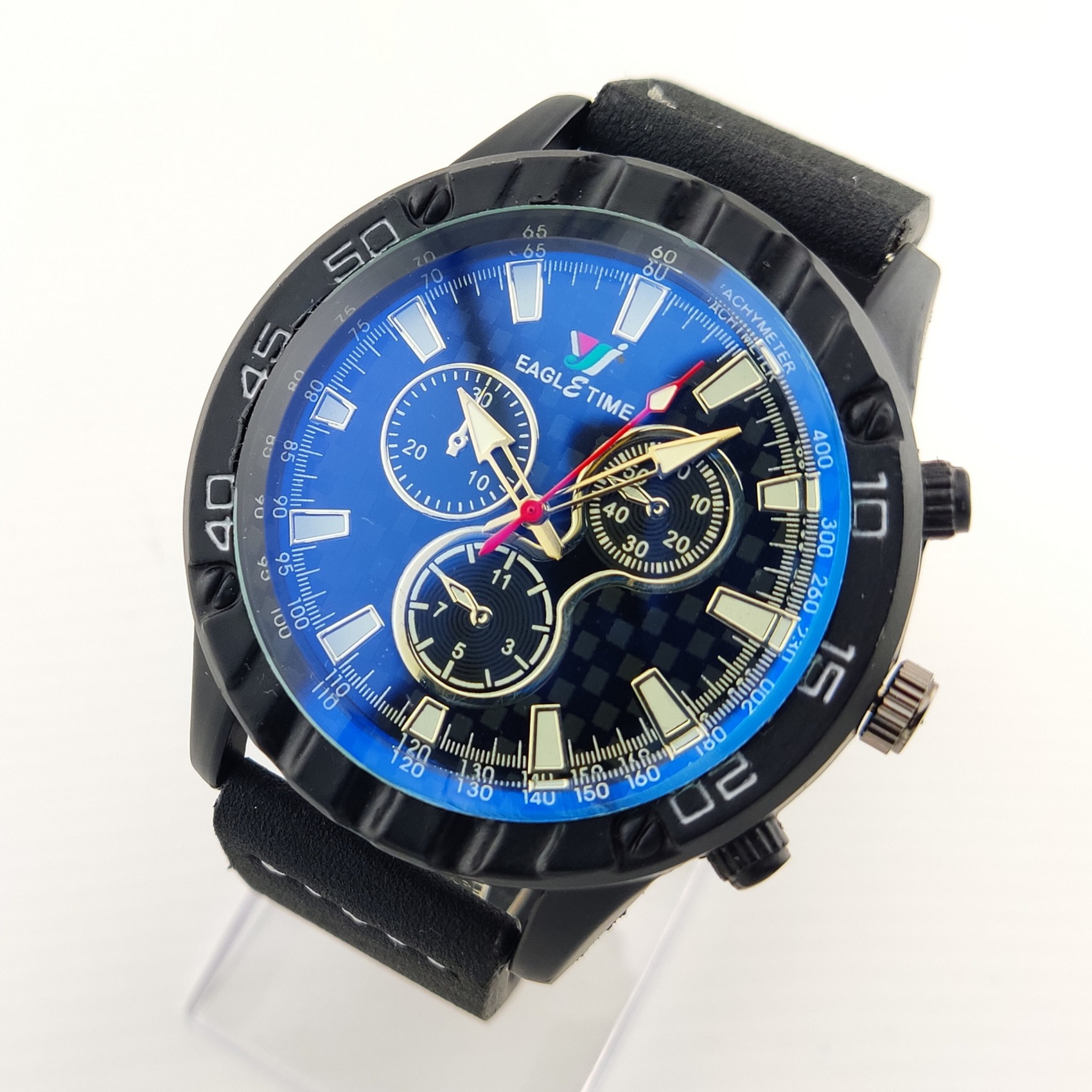 ساعت مردانه EAGLETIME موتور قدرتمند بند چرم ضدآب