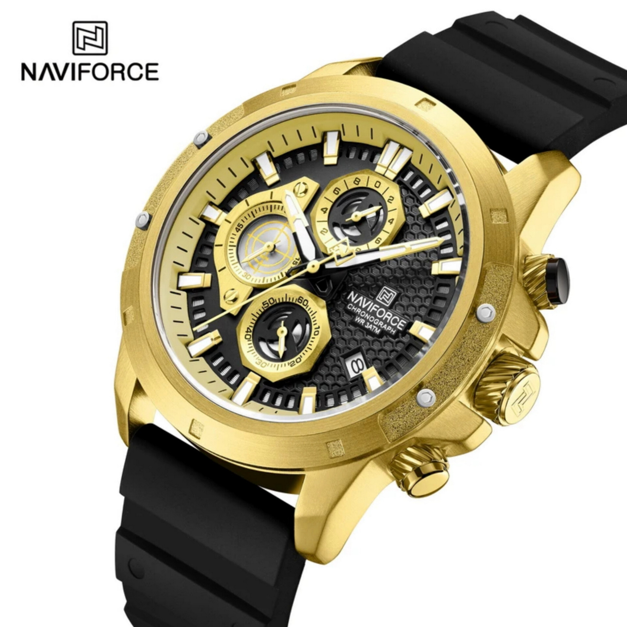 ساعت مردانه NAVIFORCE سه موتوره کرنوگراف ضدآب