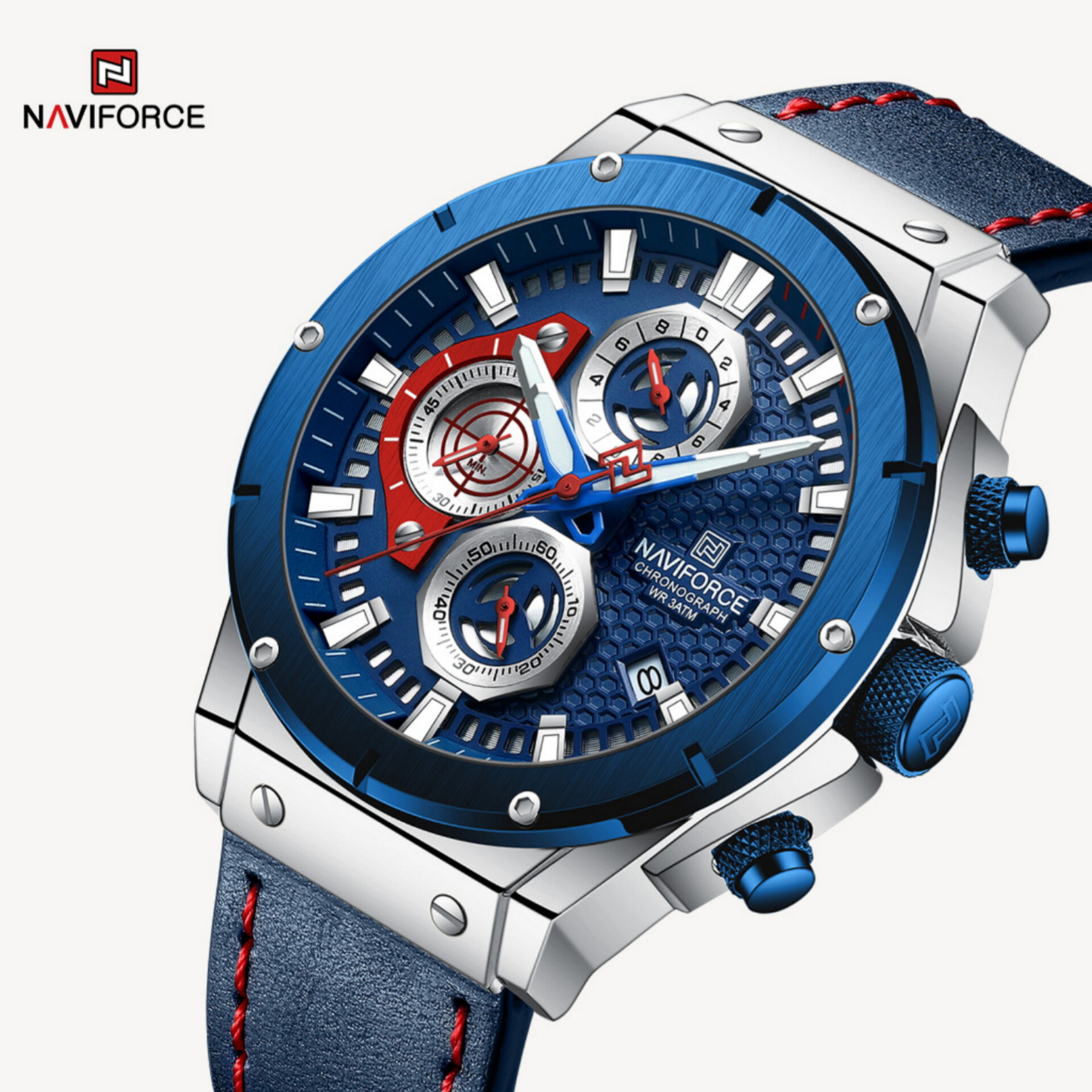 ساعت مردانه NAVIFORCE سه موتوره کرنوگراف ضدآب