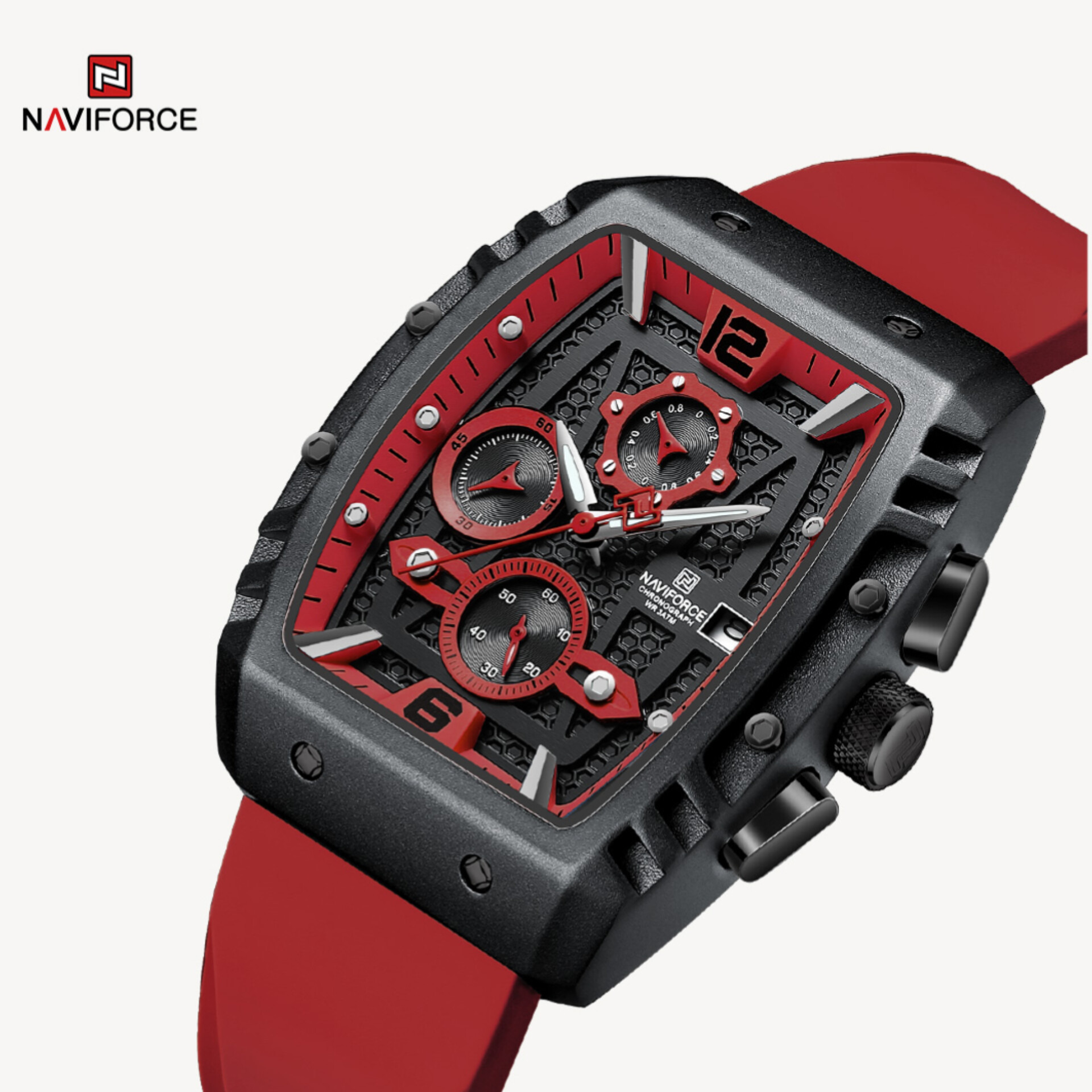 ساعت مردانه NAVIFORCE سه موتوره کرنوگراف تاریخدار