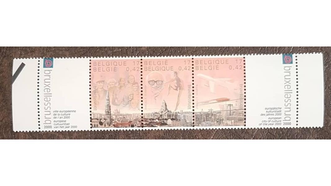 سری کامل بلژیک - 2000 بصورت استریپ  با حاشیه