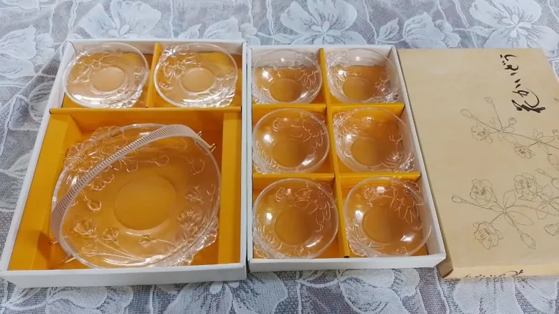 سرویس 13 پارچه شیرینی و میوه خوری ژاپنی