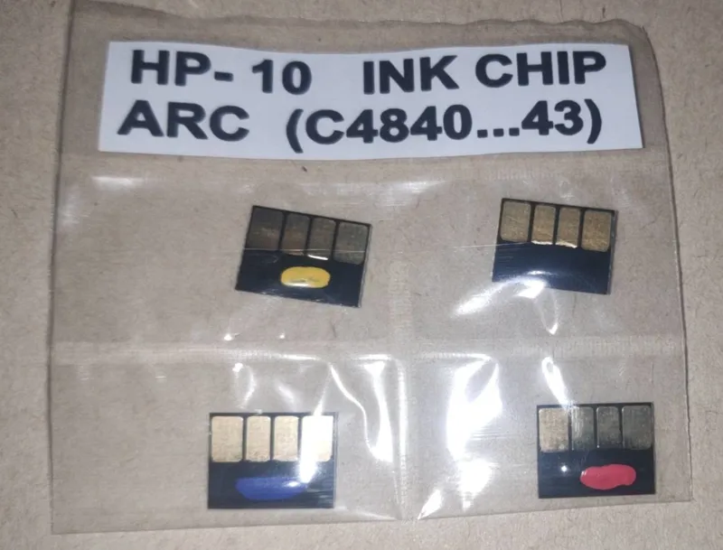 4 عدد چیپ کارتریج 
 جوهر افشان HP 10