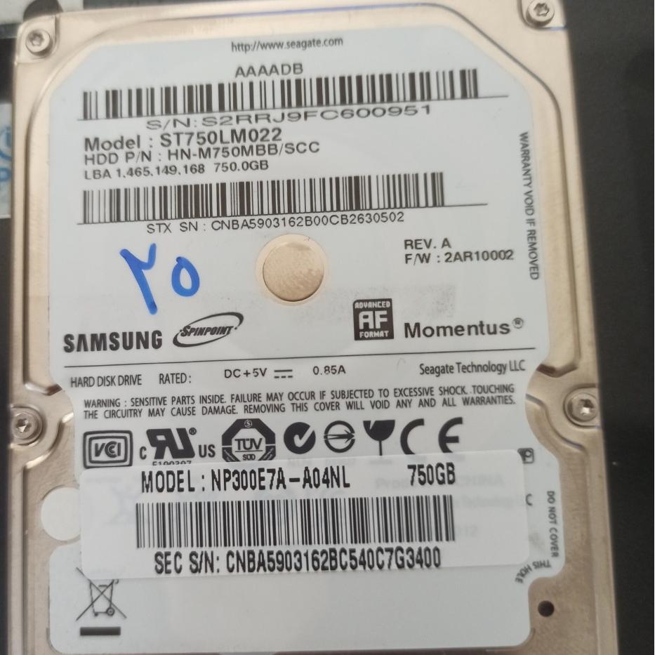 هارد 750 gig سامسونگ کم کار