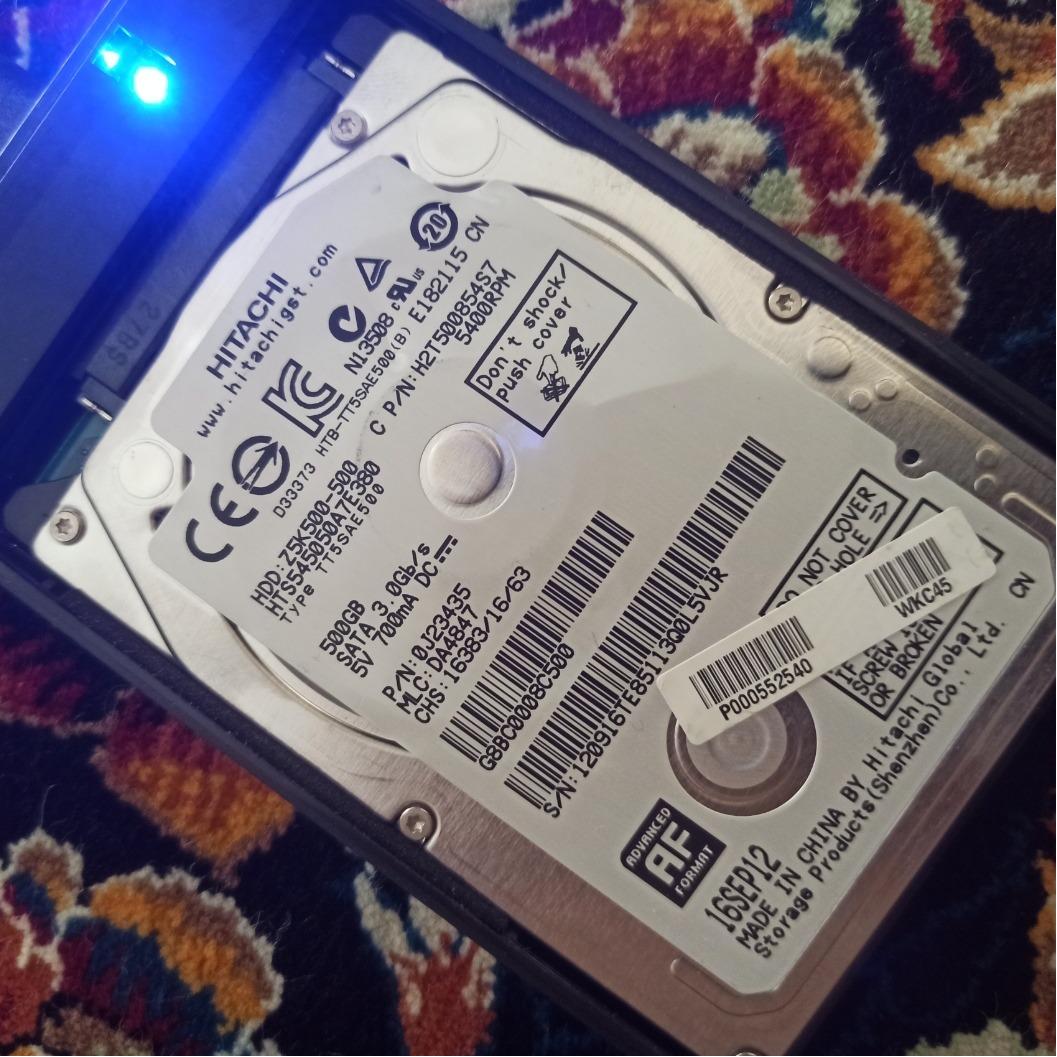 هارد لپ تاپی 500 گیگ hitachi