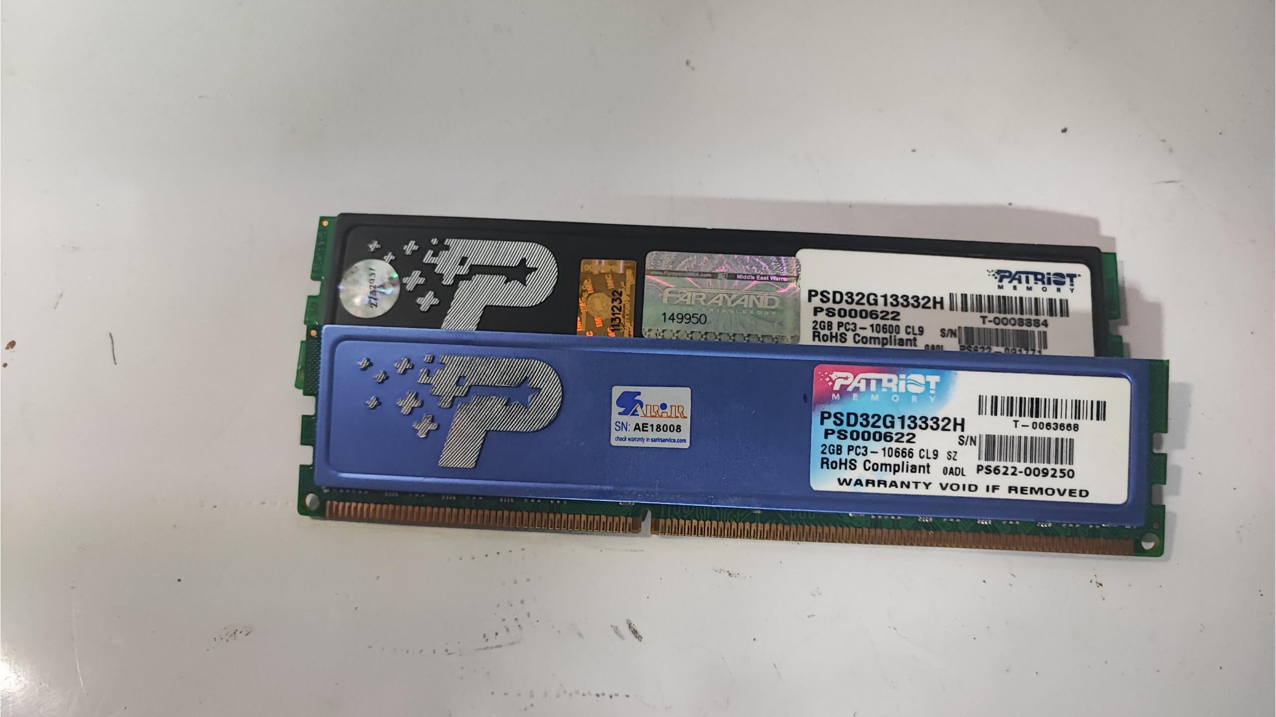 رم کامپیوتر DDR3 4GB (2×2gb)