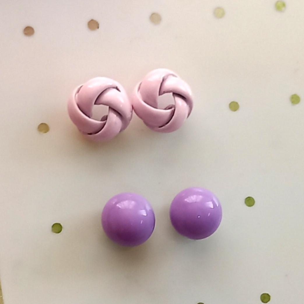 گوشواره رنگی  فانتزی  (2 جفت)