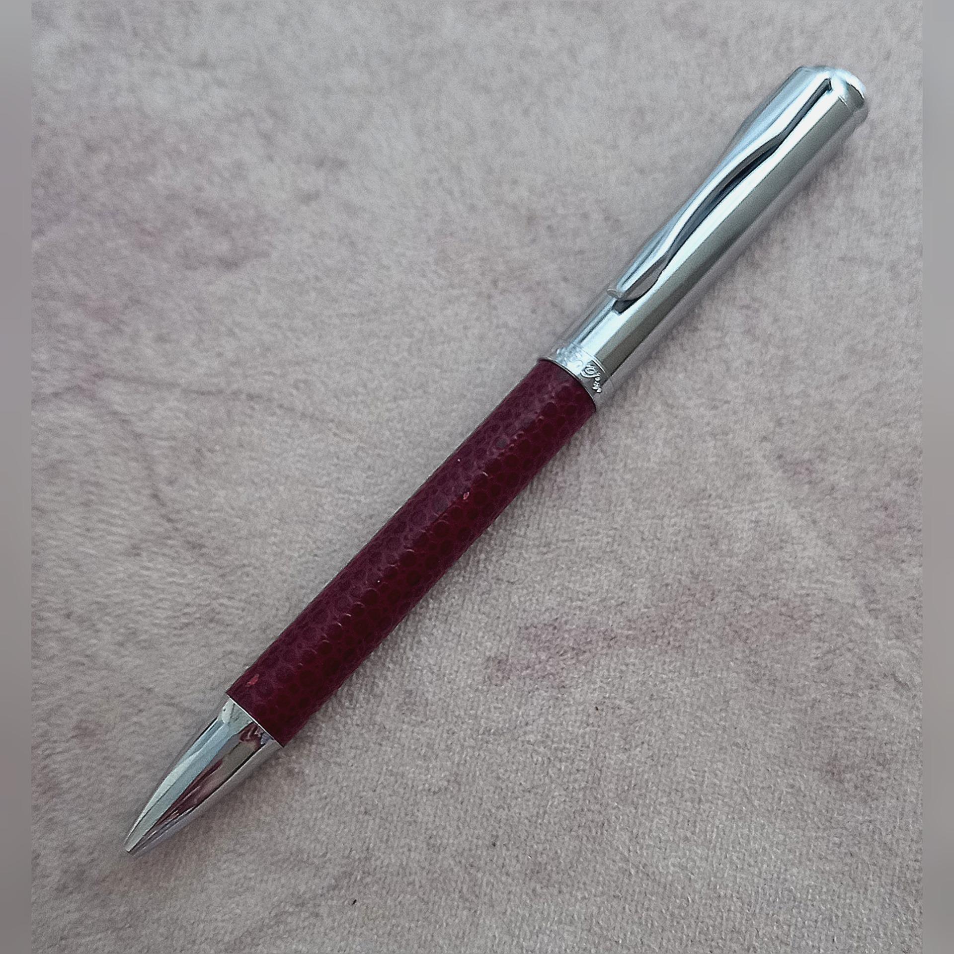 خودکار لوکس طرح چرم و استیل