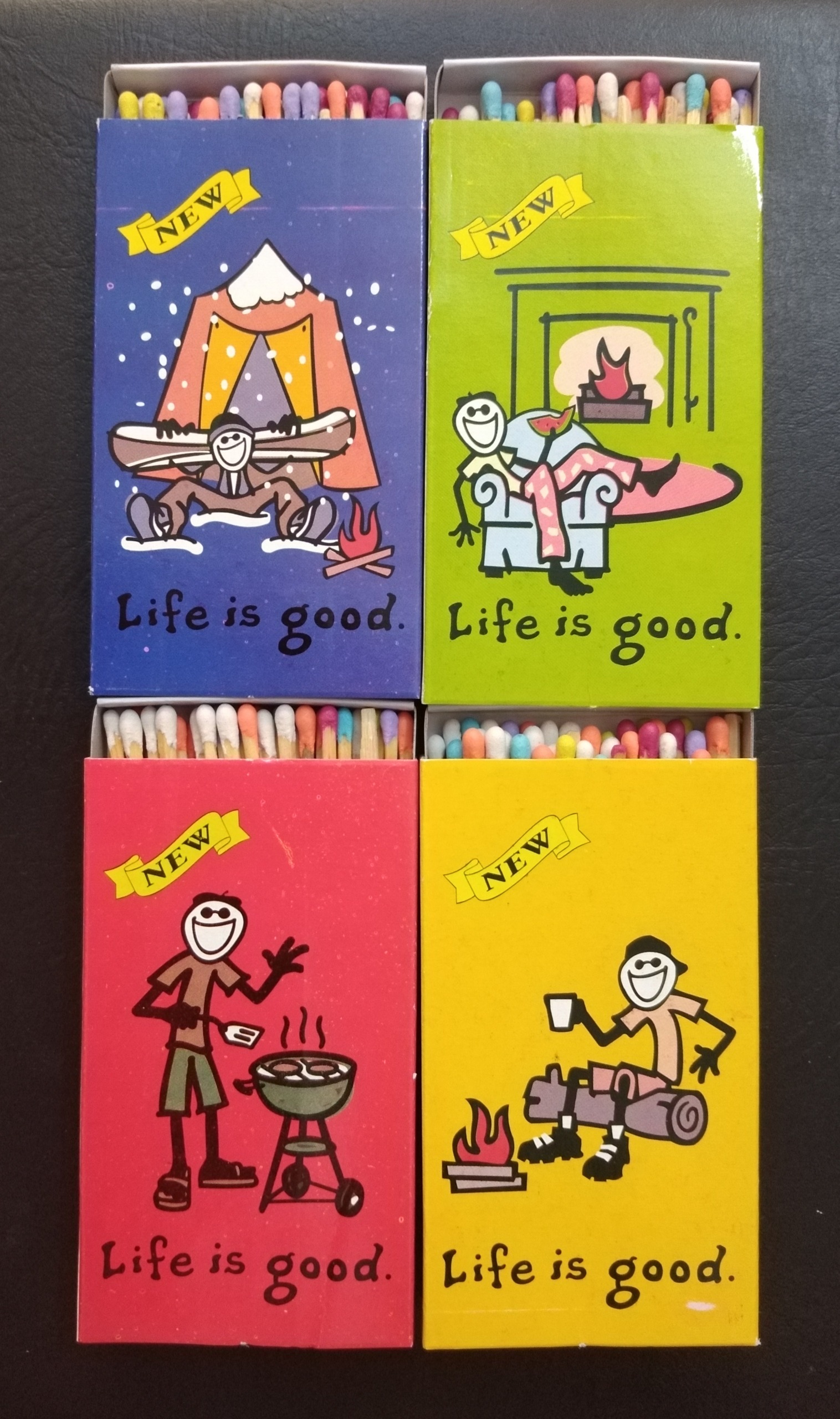 ست 4 کبریت بزرگ شومینه و باربیکیو رنگی توکلی