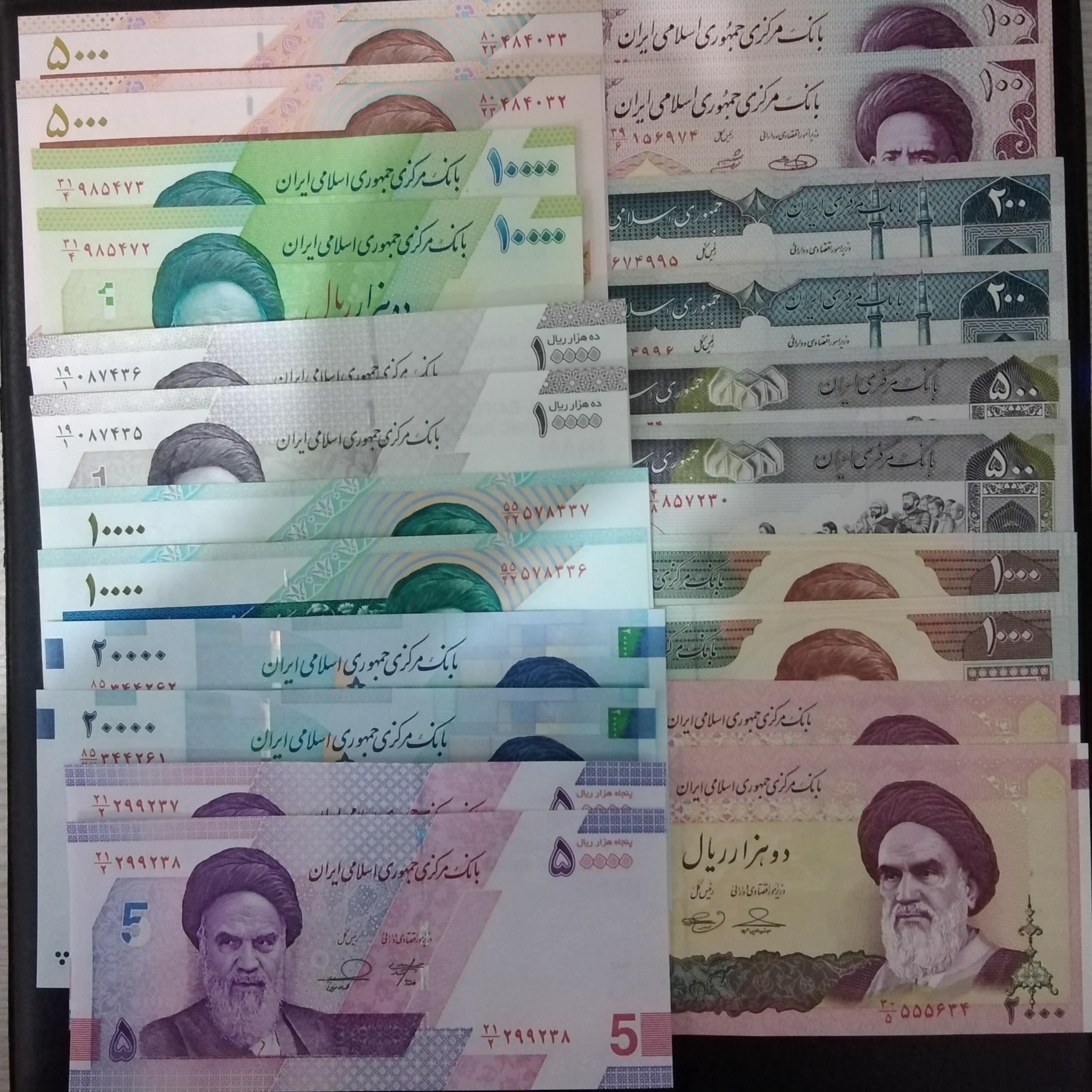 مجموعه 11 جفت اسکناس جمهوری 10 تا 5000 تومان